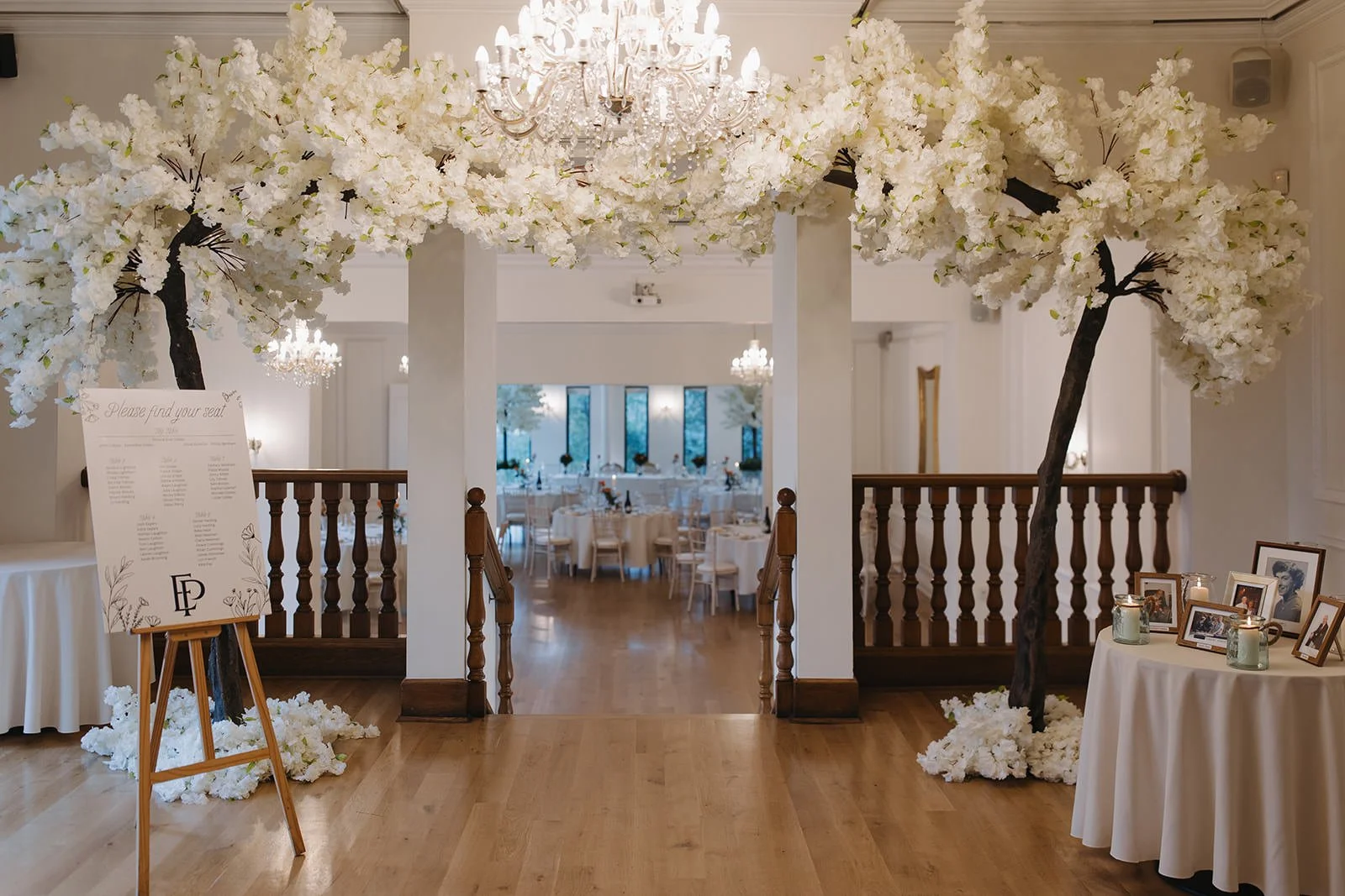 Wedding venue styling at West Tower in Aughton, Lancashire