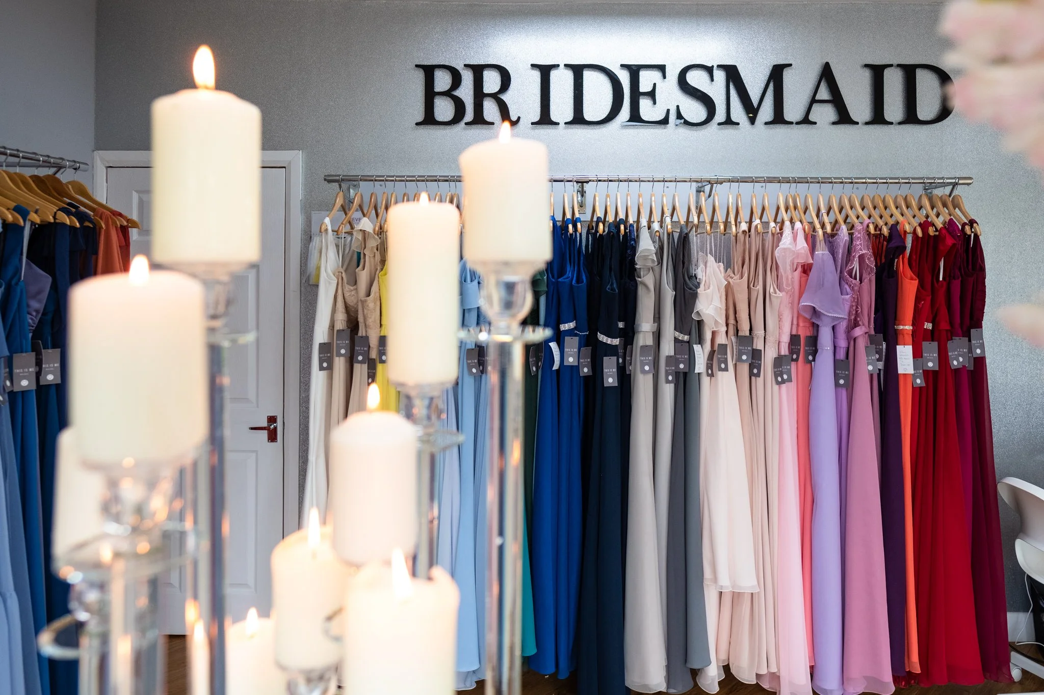 The inside of our wedding shop Liverpool.