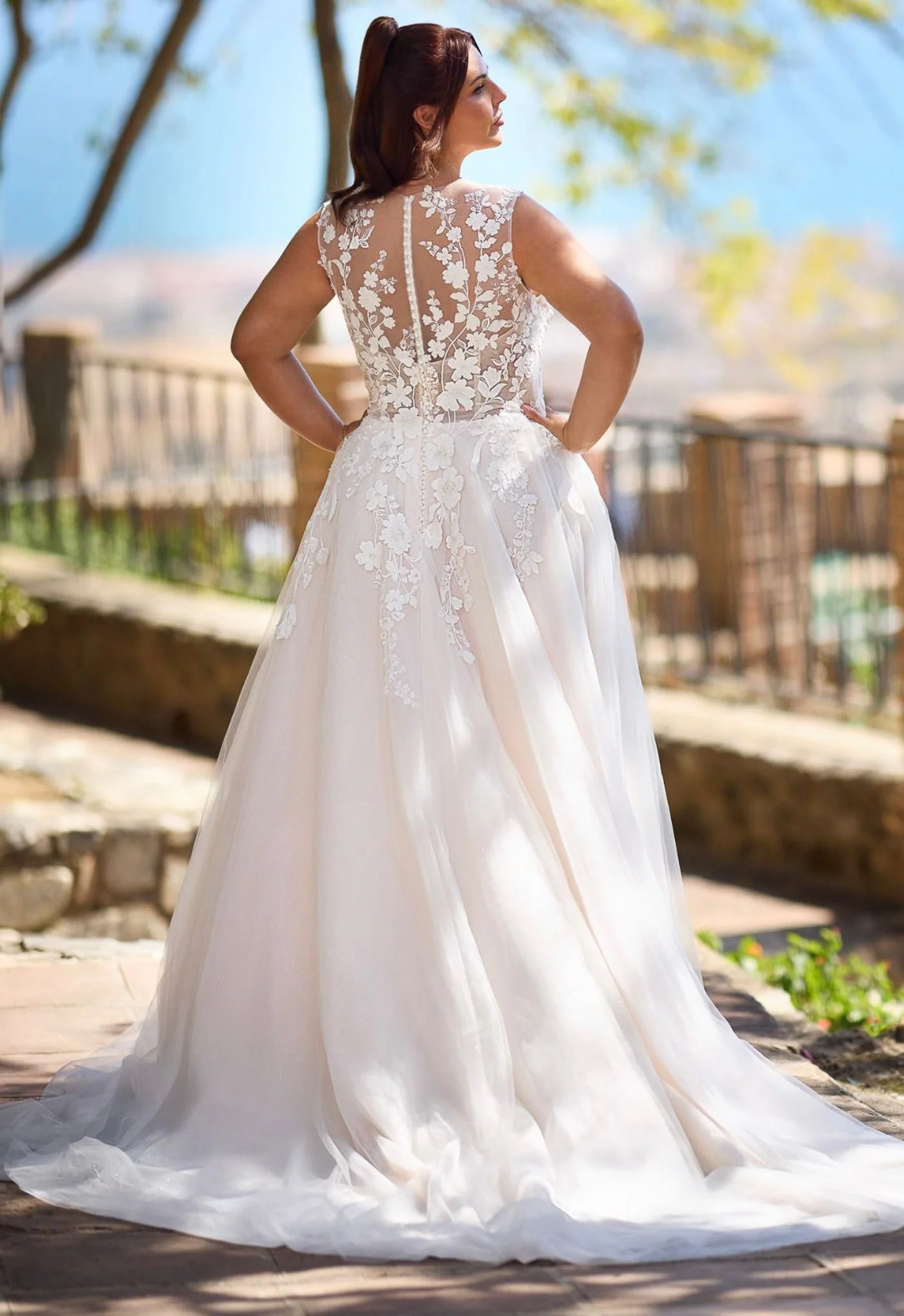 Plus size wedding dress fitting at Alexander Wedding Co, near Liverpool