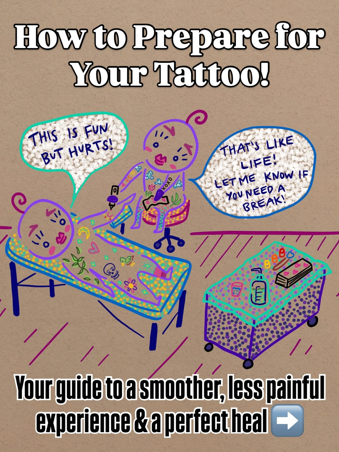 Got a tattoo appointment coming up? πͺ‘β¨ The secret to a great experience actually starts BEFORE you get in the chair. Proper prep is the key to less pain, a smoother session, and a flawless heal π
Swipe through for your ultimate guide to pre-tattoo
