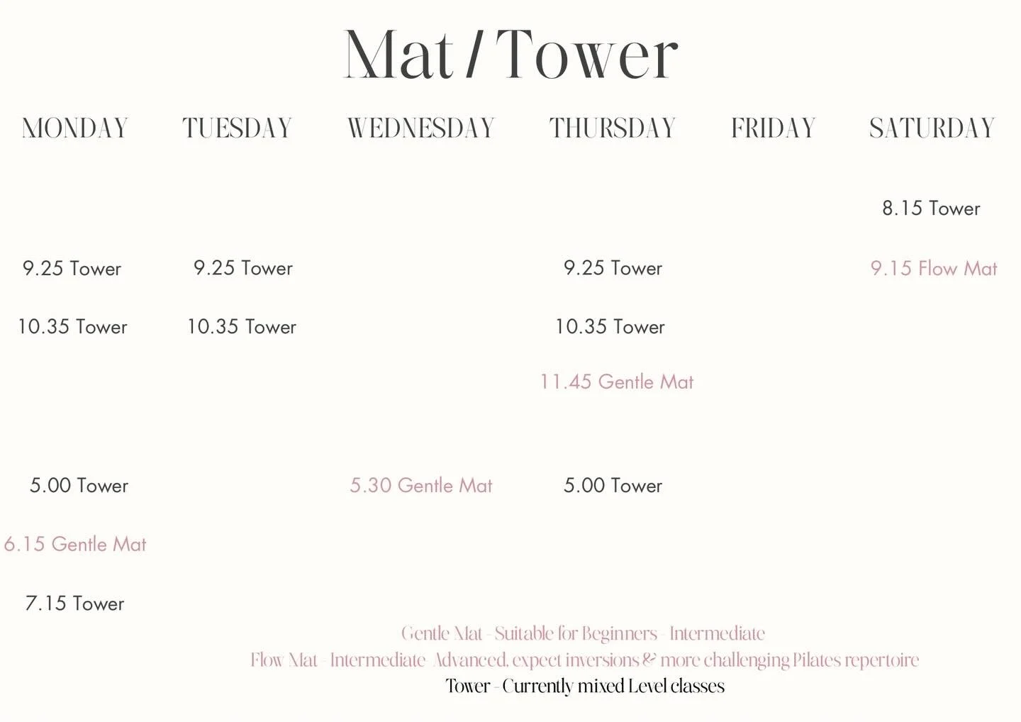Tower Power 🫶🏼

Absolutely loving the vibe and classes in our Tower &amp; Mat Studio. 

We&rsquo;ve got lots of choices but you have to book in else you&rsquo;ll miss them 🫶🏼🫶🏼 (forever grateful).

Don&rsquo;t underestimate the power of the Mat