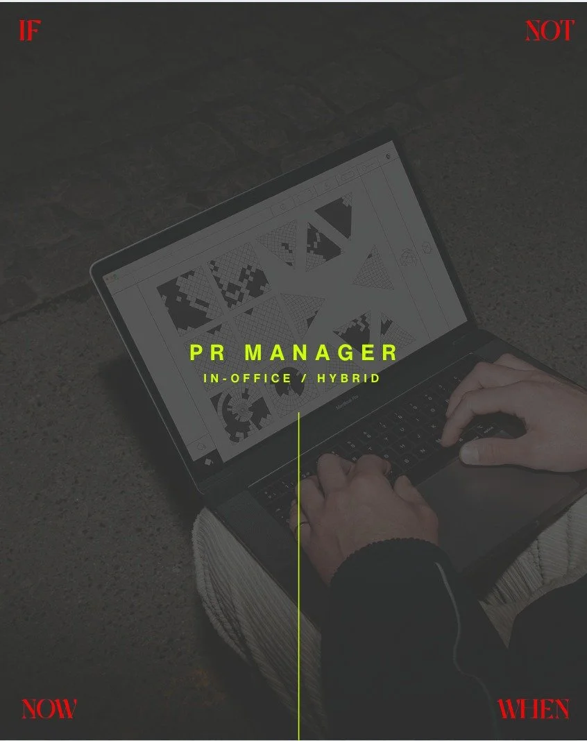 WE’RE HIRING > PR MANAGER