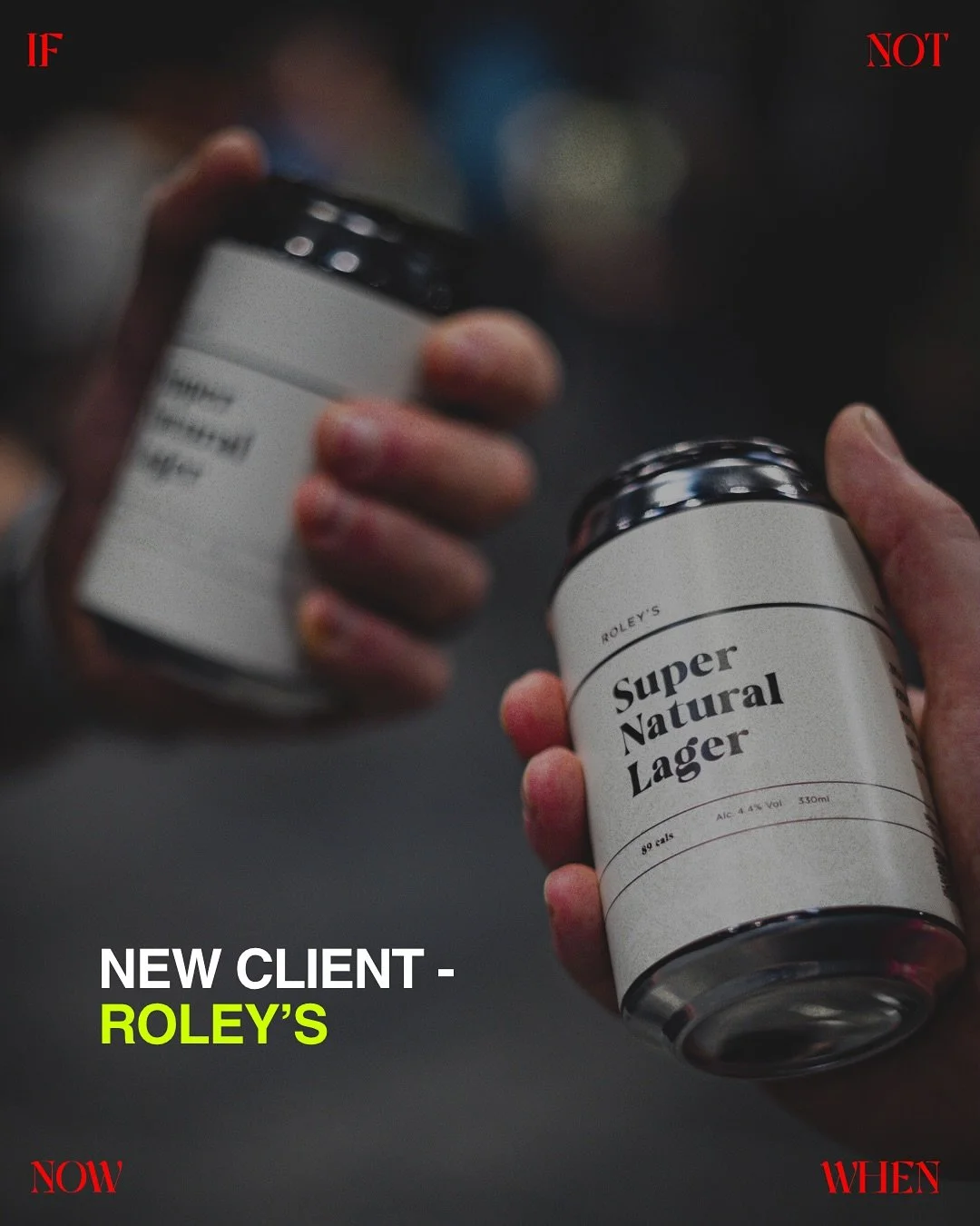Client Spotlight: @drinkroleys 
We’re excited to welcome Roley’s Super Natural Lager as the newest addition to our client portfolio.
Roley’s is a game changer - combining great tasting lager with wellness benefits and redefining t