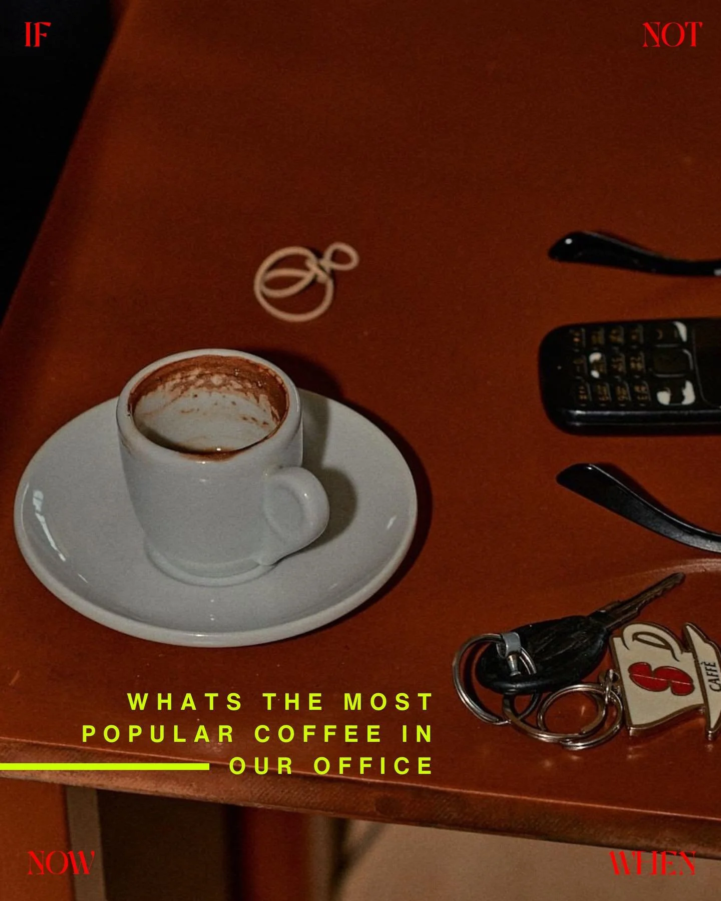 Our Coffee Orders

Big ideas don&rsquo;t just appear out of thin air, they&rsquo;re powered by caffeine. Around here, the coffee machine might just be our most valuable team member. From espressos to meticulously crafted oat milk lattes, everyone&rsq