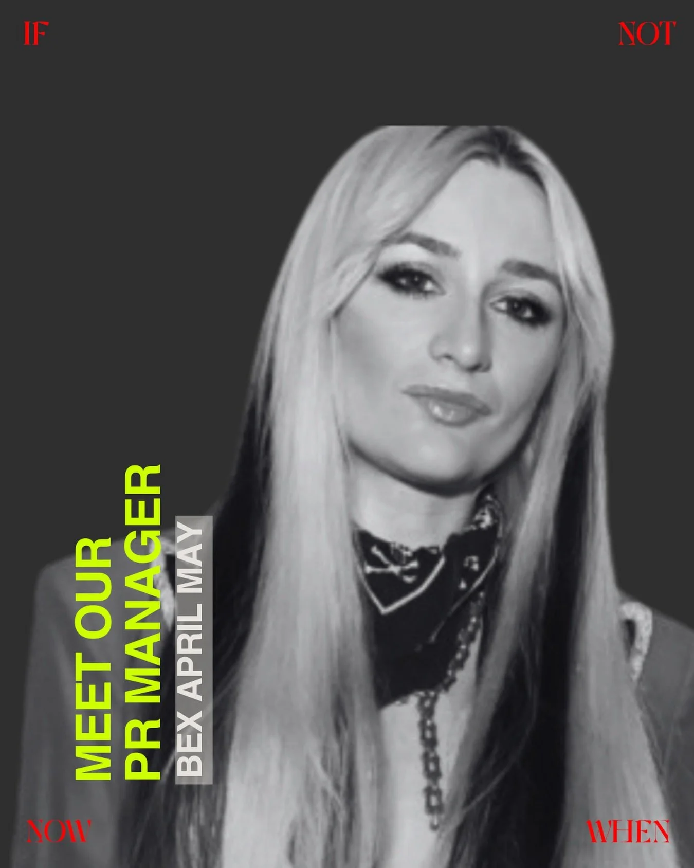 Meet our PR manager > Bex April May 

@bexaprilmay joined the team with a strong background in media and entertainment journalism, having contributed to leading outlets including @guardian, @mtv, @shortlistmagazine, @cosmopolitan and more.&nbsp;

