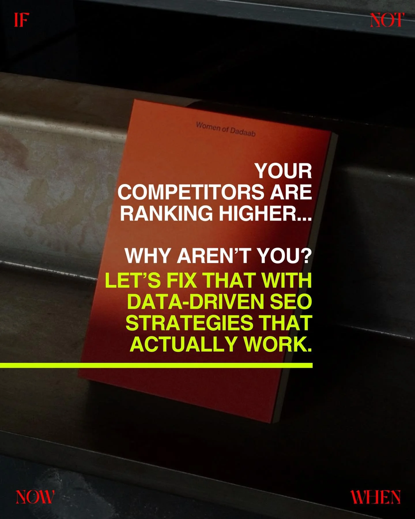 Your competitors are ranking higher. Why aren&rsquo;t you?

It&rsquo;s time to stop leaving traffic, leads, and revenue on the table. We help brands get seen, get clicks, and get results.

Let&rsquo;s put your business back on top.