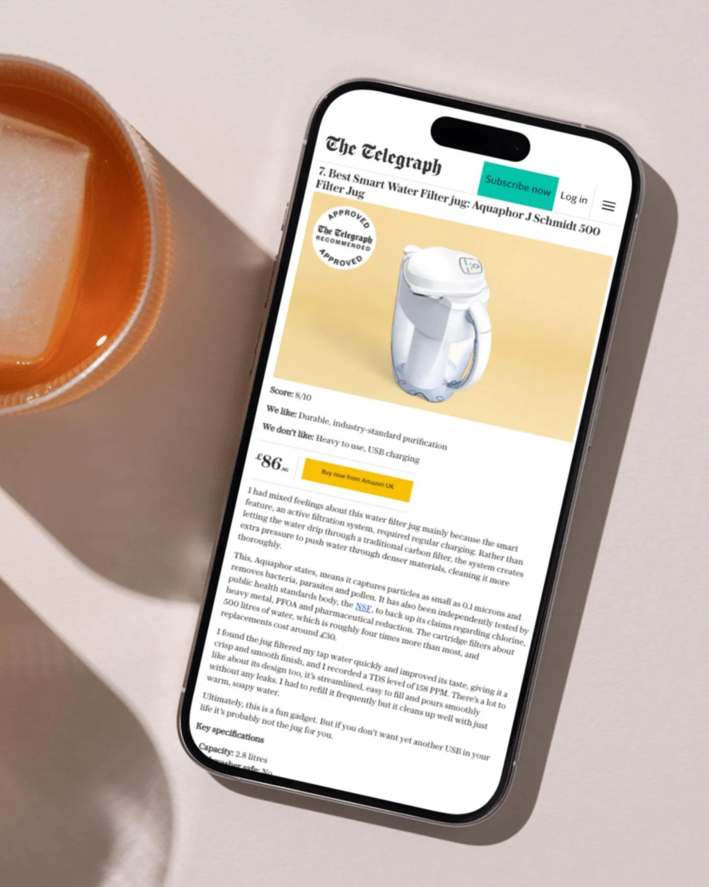 Winning the war against PFAs!

Our client AQUAPHOR&rsquo;s J. Schmidt 500 jug has been named one of the best smart water filter jugs by The Telegraph. 

We love seeing clients like @aquaphoruk get the recognition they deserve through strategic, bold 