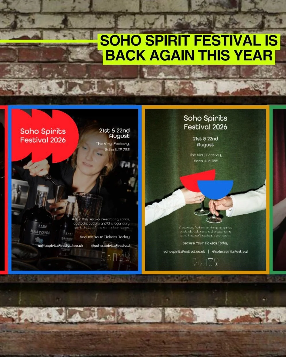 @soho.spiritsfestival is back! 

Last year, we helped launch Soho Spirits Festival with a full 360 marketing strategy, creative direction, creative direction and branding design, copy, socials, content creation, website creation and management, press