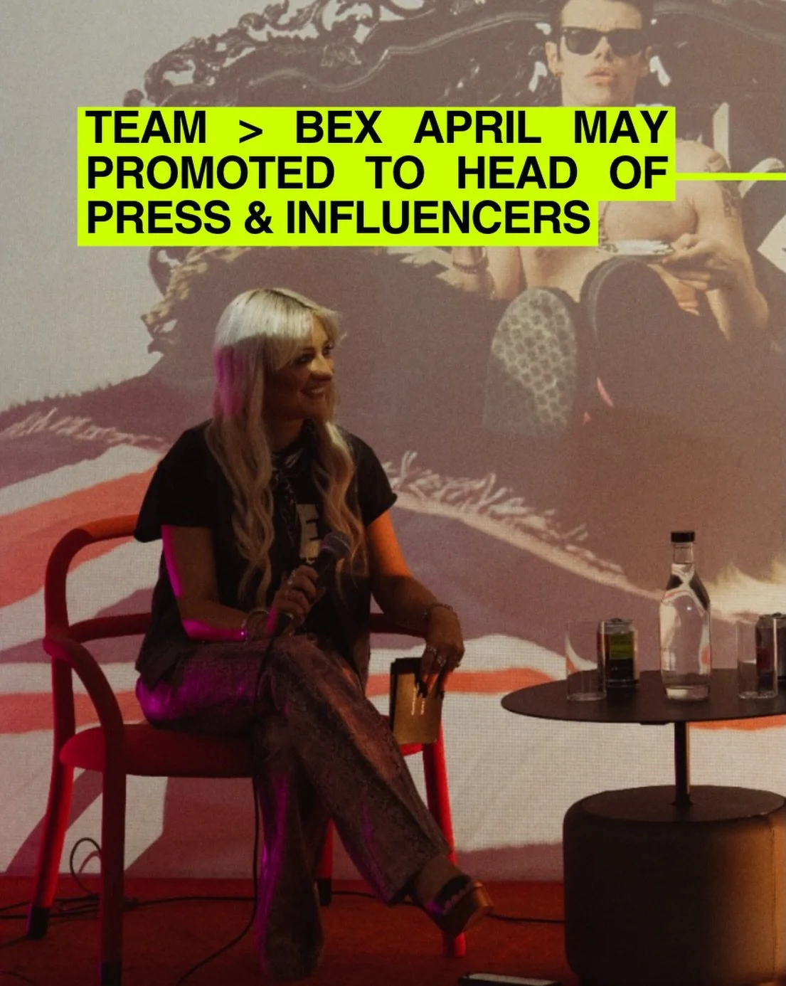 Team > Bex April May Promoted to Head of Press &amp; Influencers at IFNOTNOWWHEN

We&rsquo;re thrilled to announce that @bexaprilmay has been promoted to our Head of Press &amp; Influencers.

Bex originally joined us as our Press &amp; Influencer 