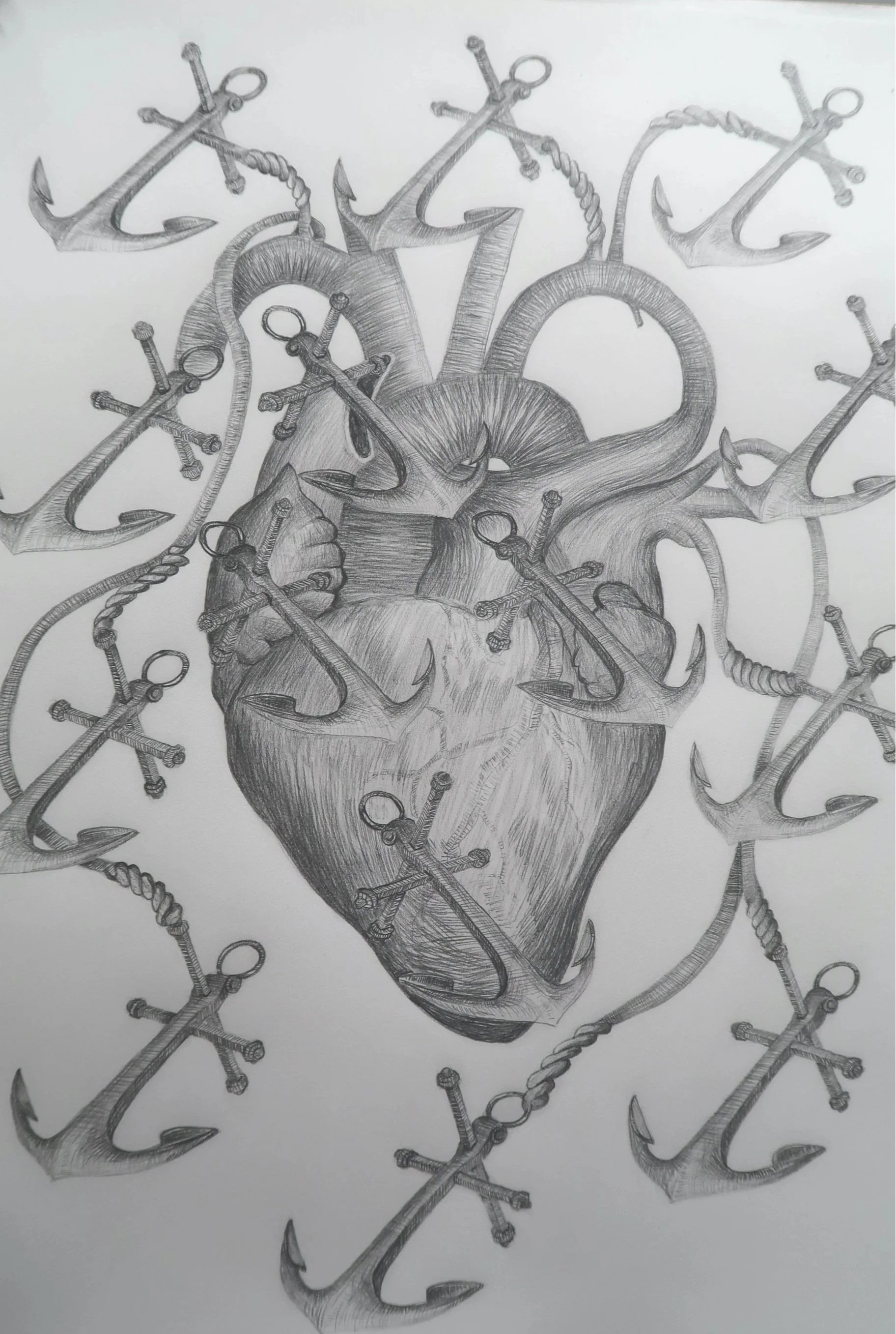 Drawing "Anchor in the Heart 1" 2024
650mm (H) x 500mm (W)