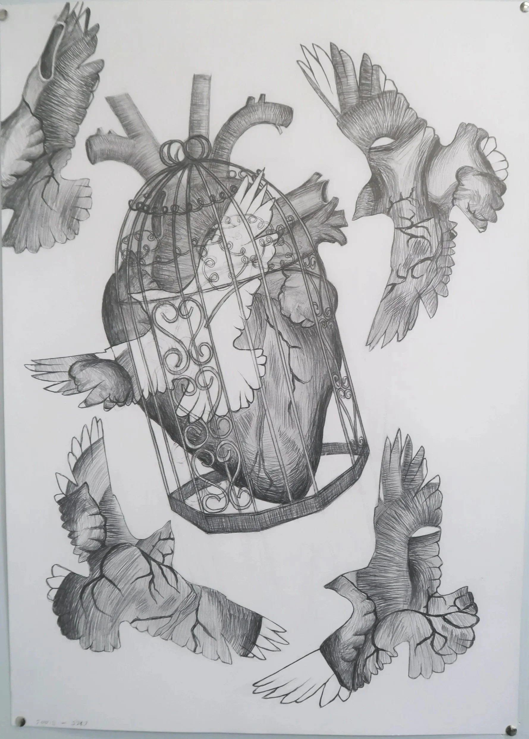 Drawing "Freedom of Choice" 2024
700mm (H) x 500mm (W)