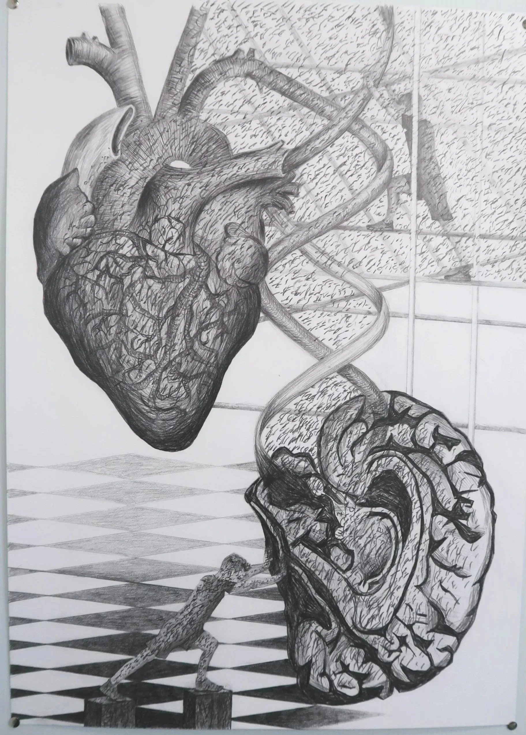 Drawing "DNA strand" 2024
700mm (H) x 500mm (W)