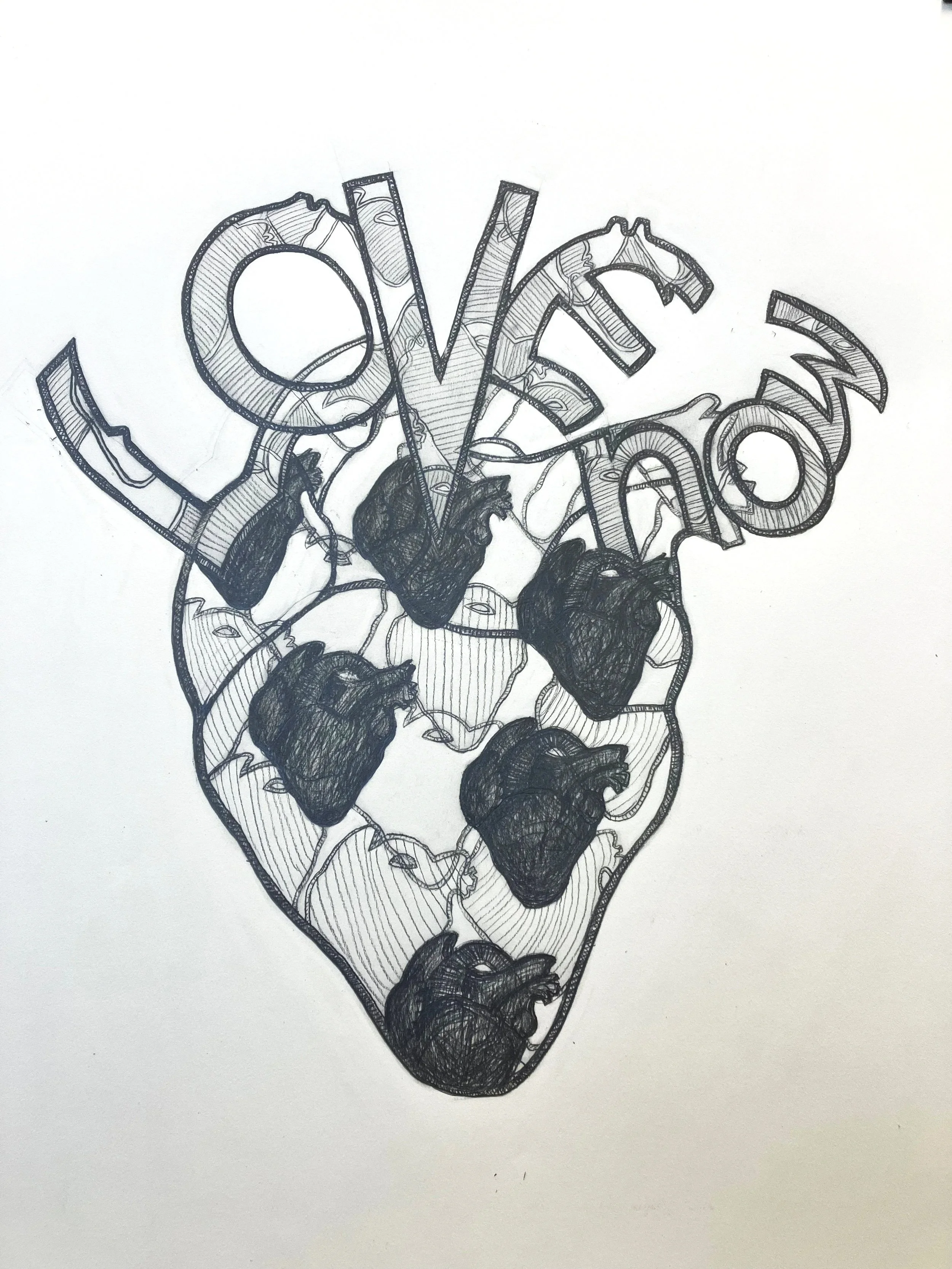 Drawing "Love Now" 2025
650mm (H) x 500mm (W)