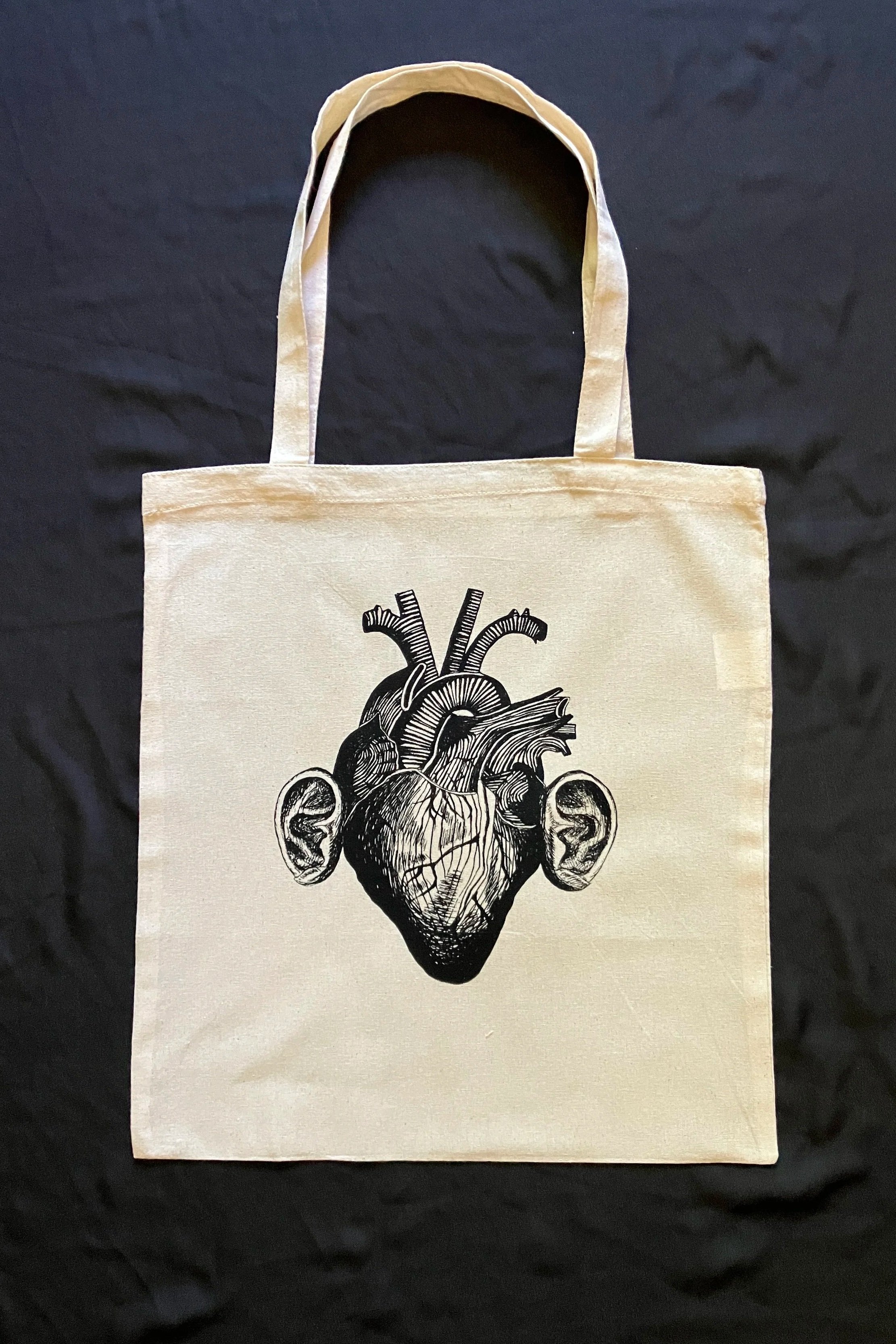 Screen Printed designer Calico Shopping Bag