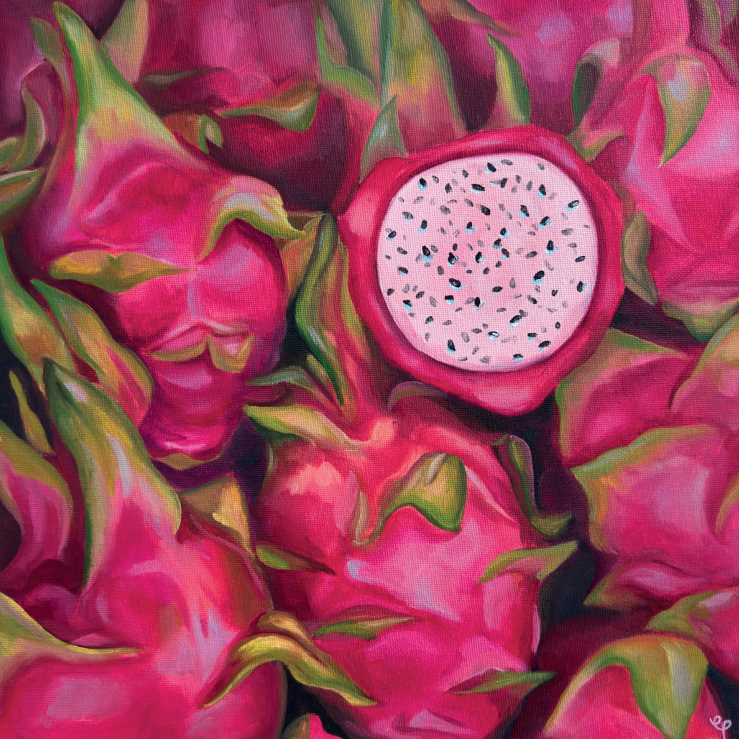 dragon fruit painting