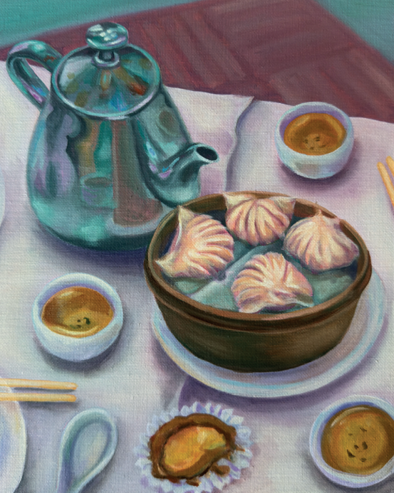 painting of yum cha