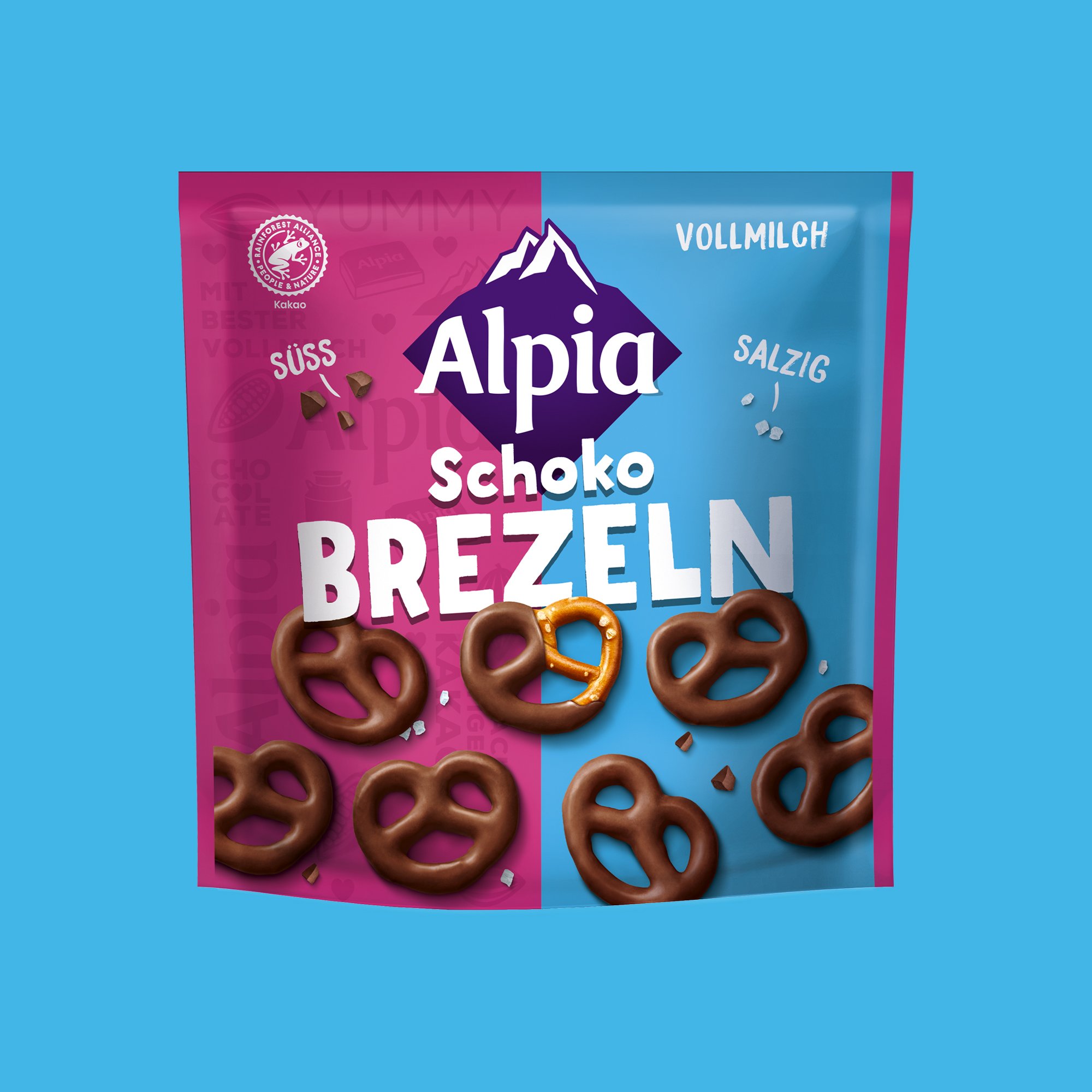 Alpia Schoko Brezeln Vollmilch – knusprige Brezeln in süß-salziger Vollmilchschokolade