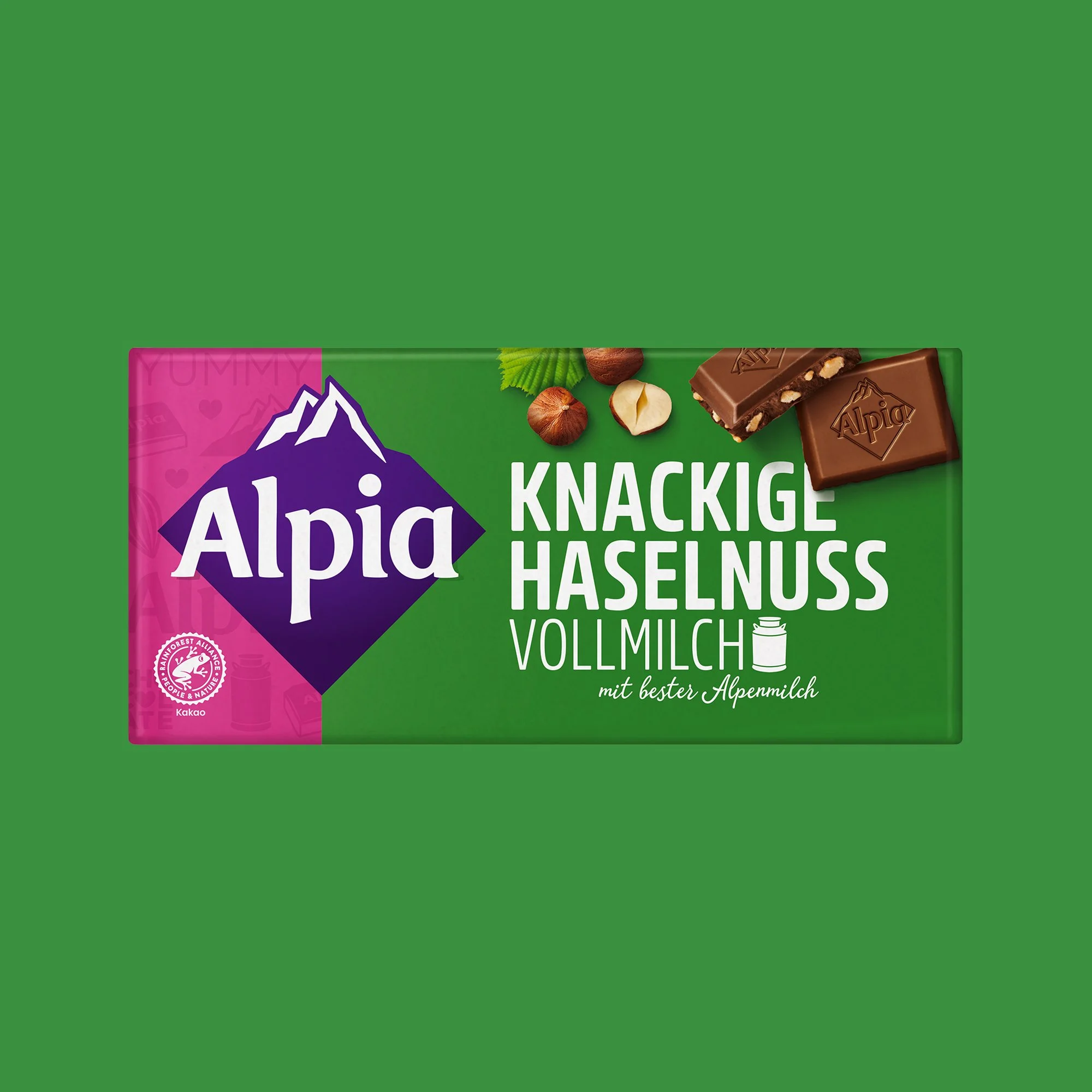 Alpia Knackige Haselnüsse – ganze Haselnüsse in feinster Schokolade aus bester Alpenvollmilch, für Nuss-Liebhaber