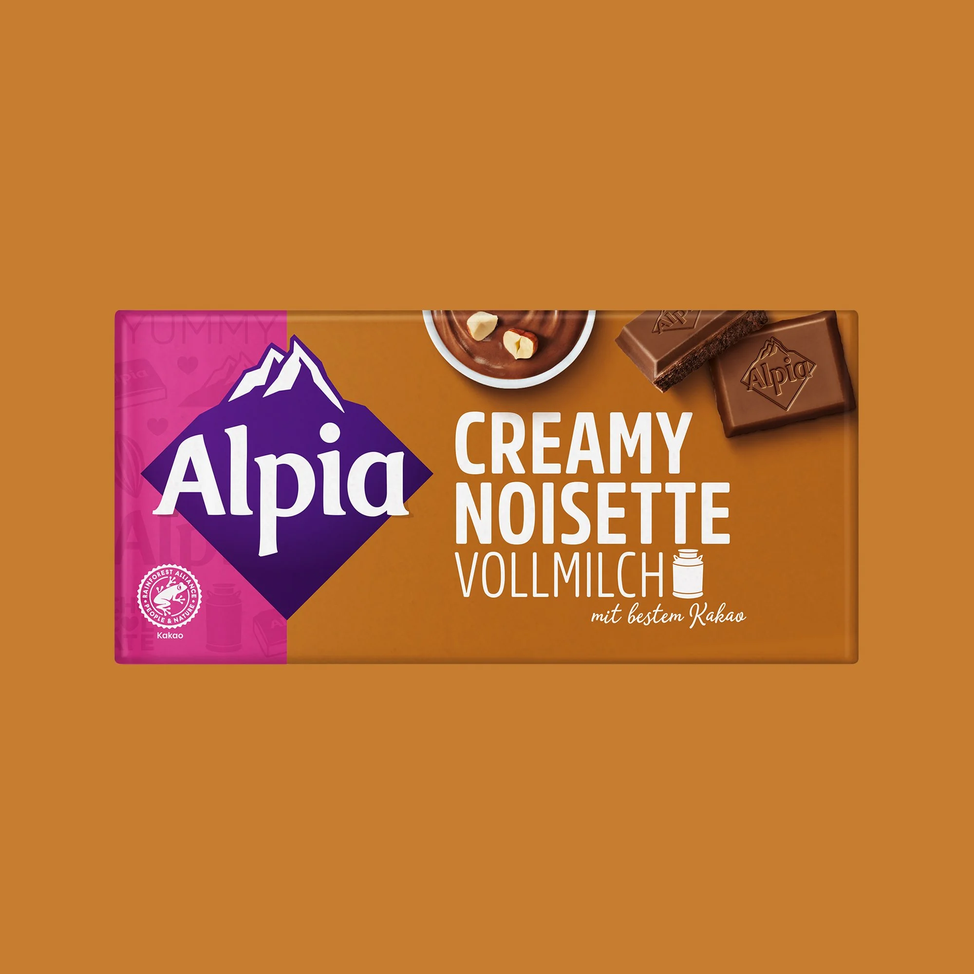Alpia Creamy Noisette – cremige Haselnussfüllung in edelster Schokolade aus bestem Kakao, für zarten Genuss