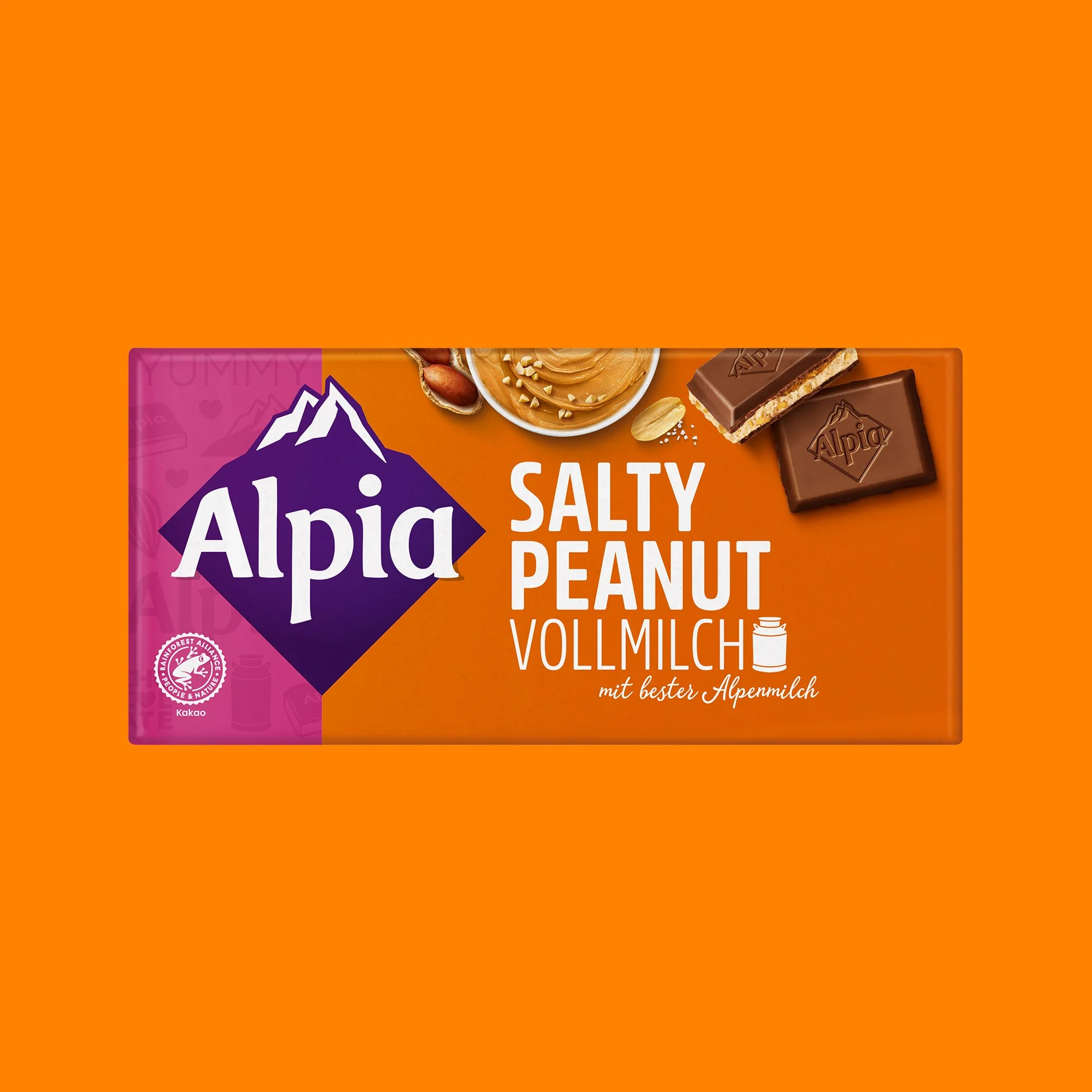 Alpia Salty Peanut – salzige Erdnüsse umhüllt von zarter Schokolade aus bester Alpenvollmilch, für eine perfekte Balance