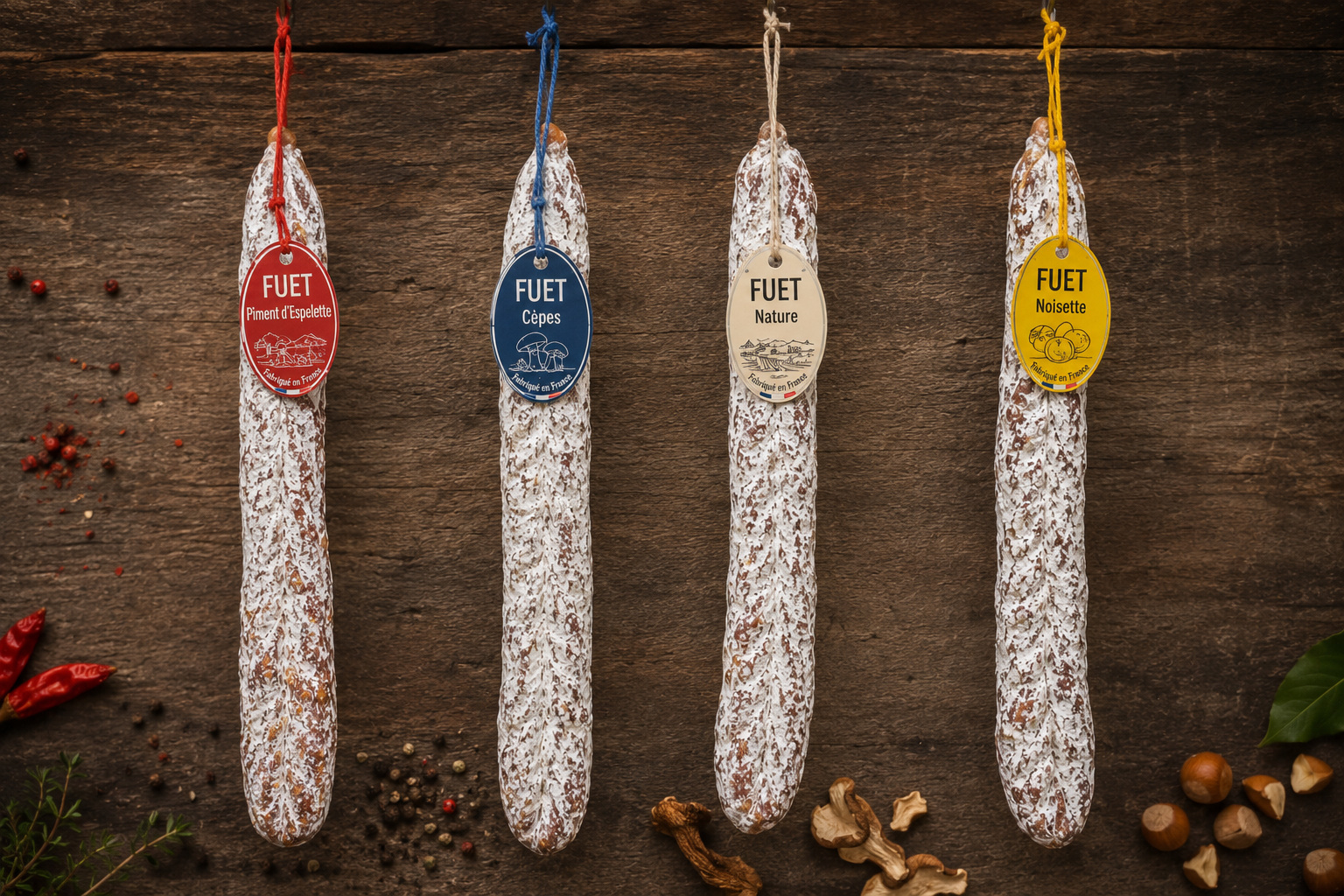 Lot de 5 Fuet français