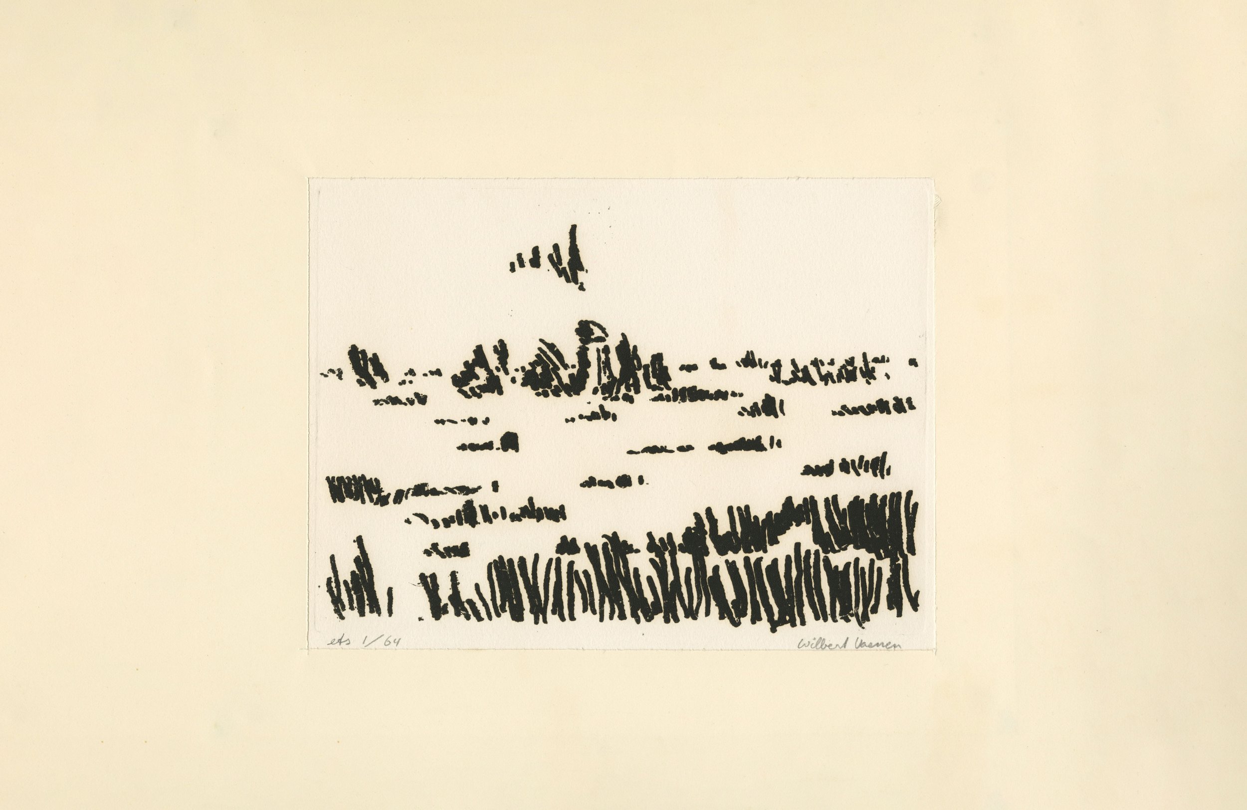 Zonder titel 1/64, z.d. | ets op papier | 32.5 x 50 cm