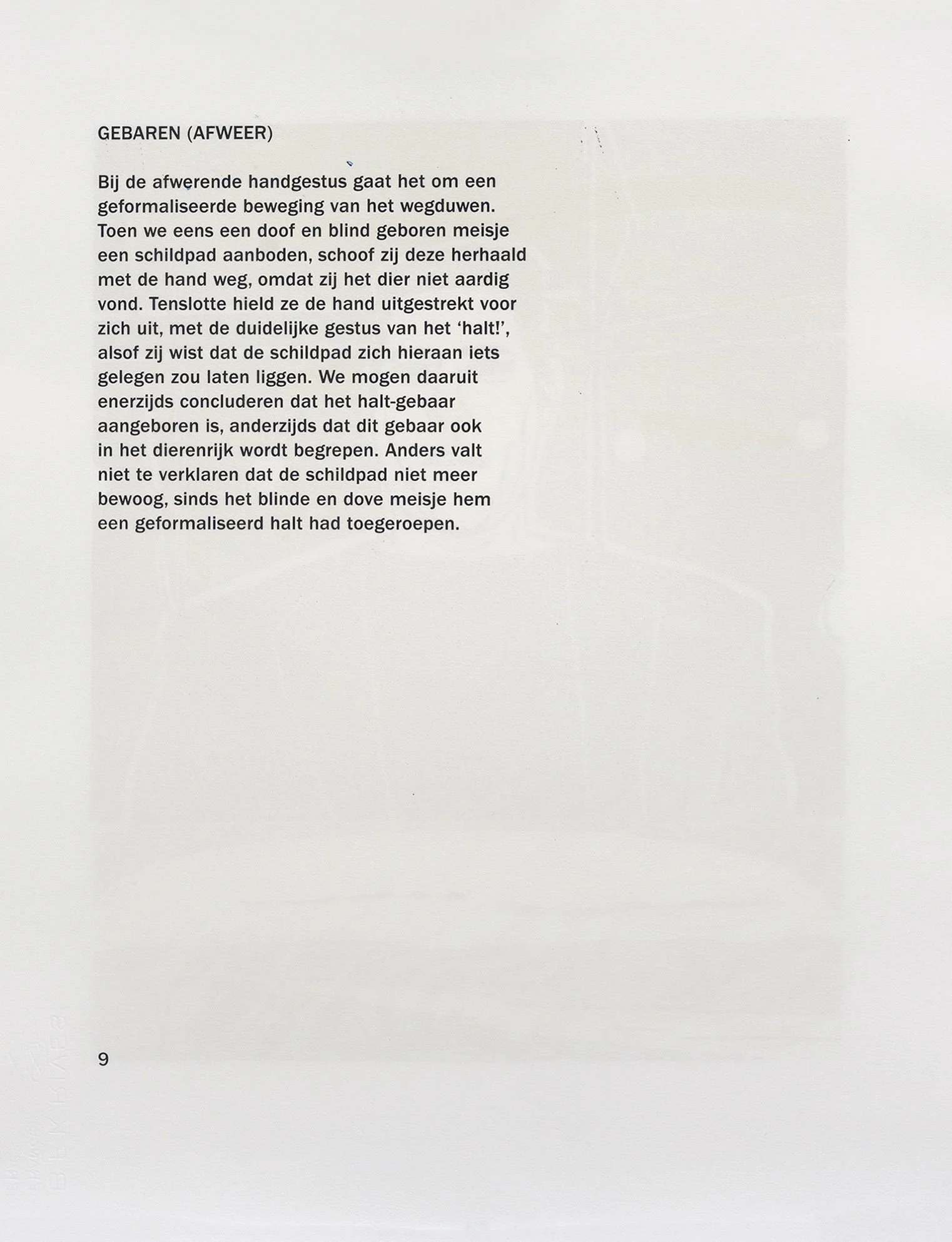 ´Gebaren (afweer)´, 2004 | lino | 66 x 50.5 cm