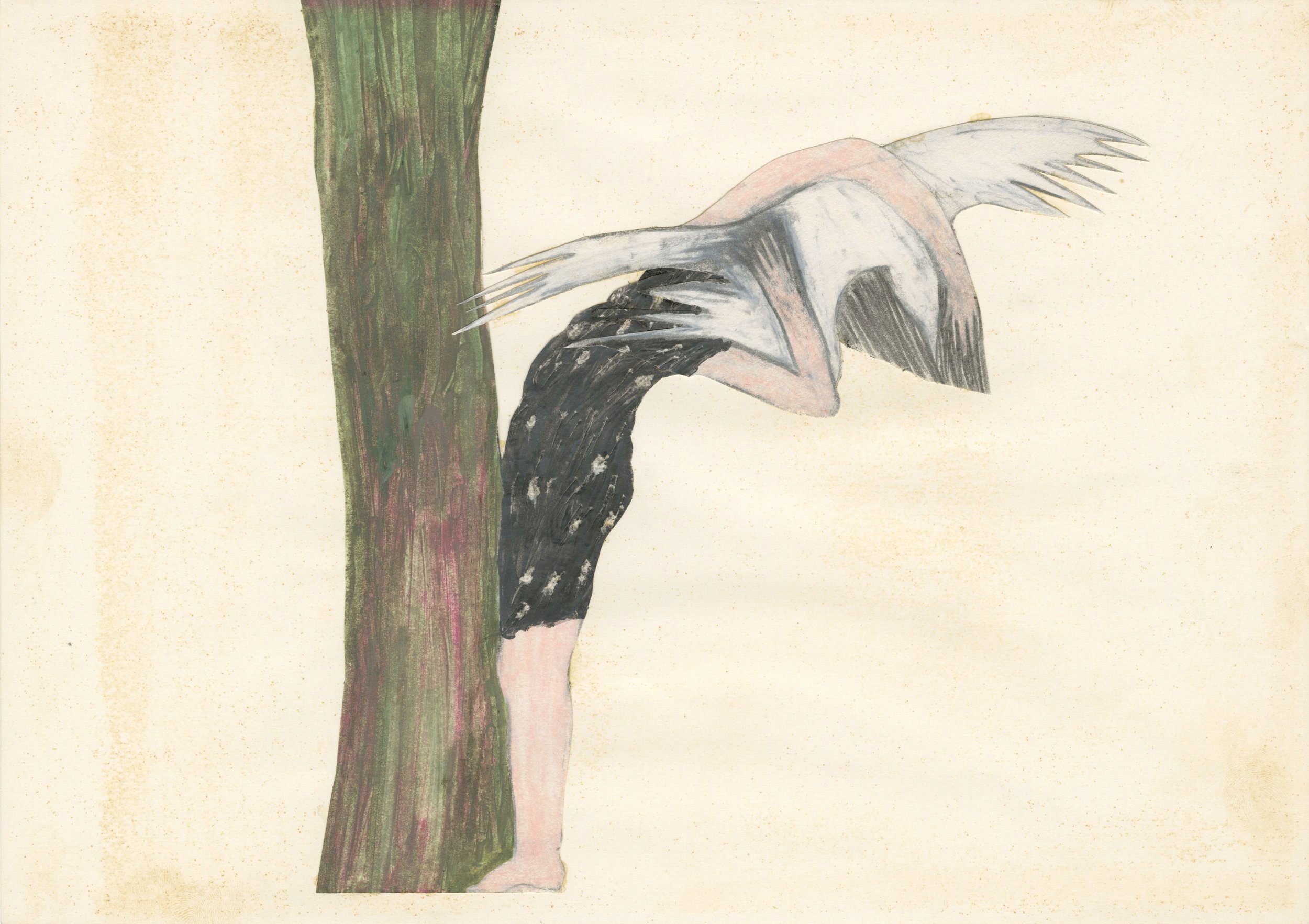 Zonder titel, 1985 | collage & gemengde techniek | 21.5 x 30 cm