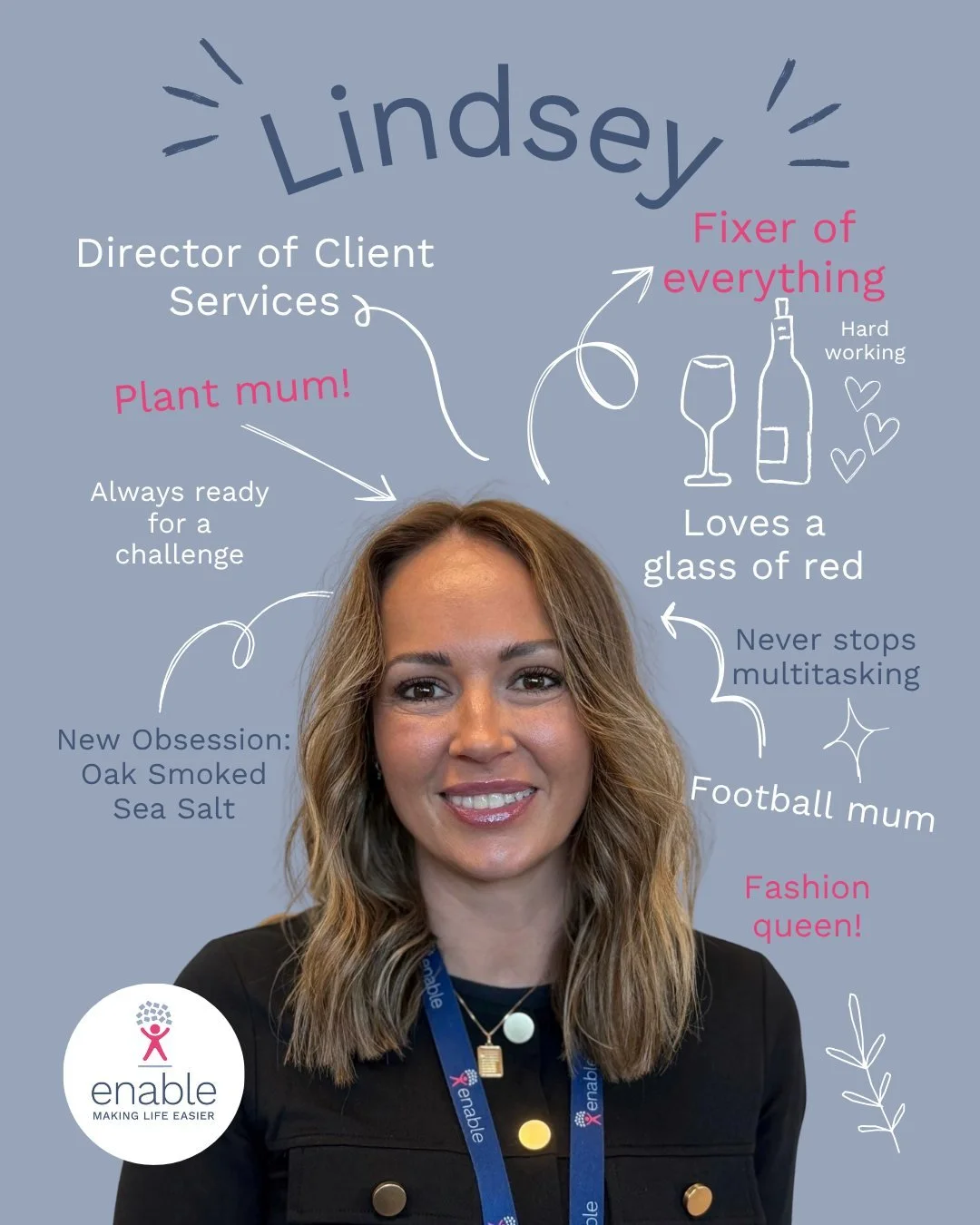 Seeing as you all loved the last one we did...

Meet Lindsey, our incredible Director of Client Services! 💼
Always ready for a challenge and the fixer of everything.

What would we do without you! 💙

#MeetTheTeam #Leadership #EnableAndThrive #Makin