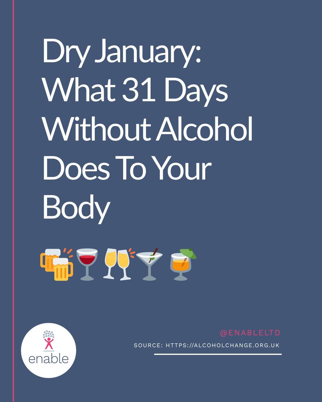 Did you know? Just one month without alcohol can boost sleep, improve focus, and even give your skin a healthy glow! ✨
Discover the benefits of Dry January and take the first step towards better health.

Who&rsquo;s in? Drop your first step below! 👇