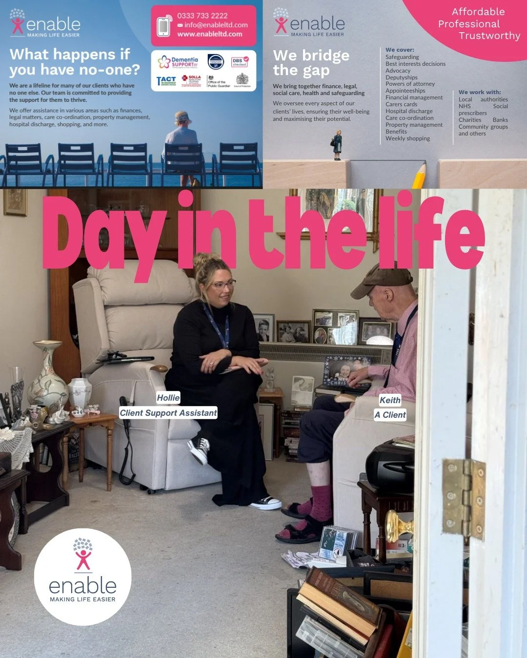 A day in the life of two of our amazing team members! 💙

Today, Hollie and Chloe went above and beyond to support clients:

✅ Visited a client to make sure everything was okay at home
✅ Collected and delivered precious family photos to another clien