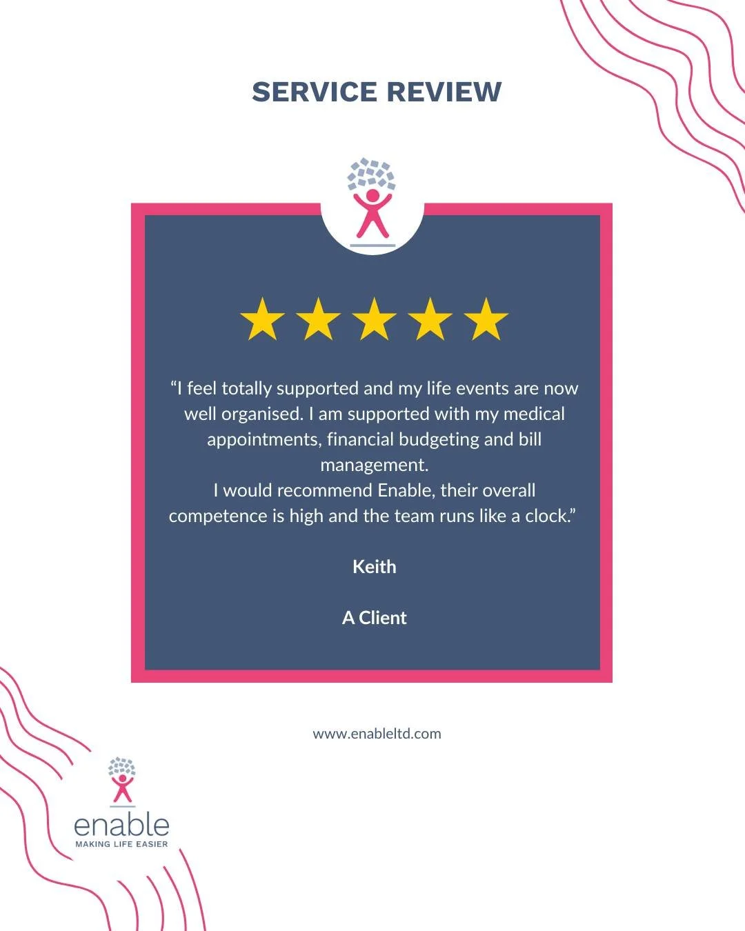 Another happy client! Keith&rsquo;s experience reminds us why we do what we do. 💙

#PowerofAttorneySupportServices #EnableandThriveLtd #SupportingElderly #SupportingVulnerablePeople