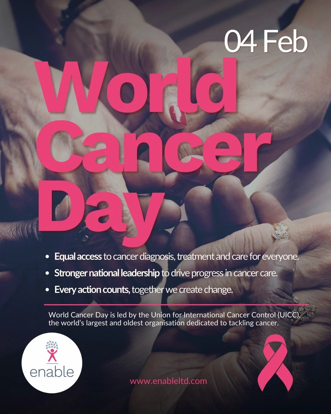Today we stand together for @worldcancerday. Every action matters. 💗

If you or a loved one need support to care for someone affected by cancer, we&rsquo;re here to help.

Property - Our property department can support with utility bills, property m