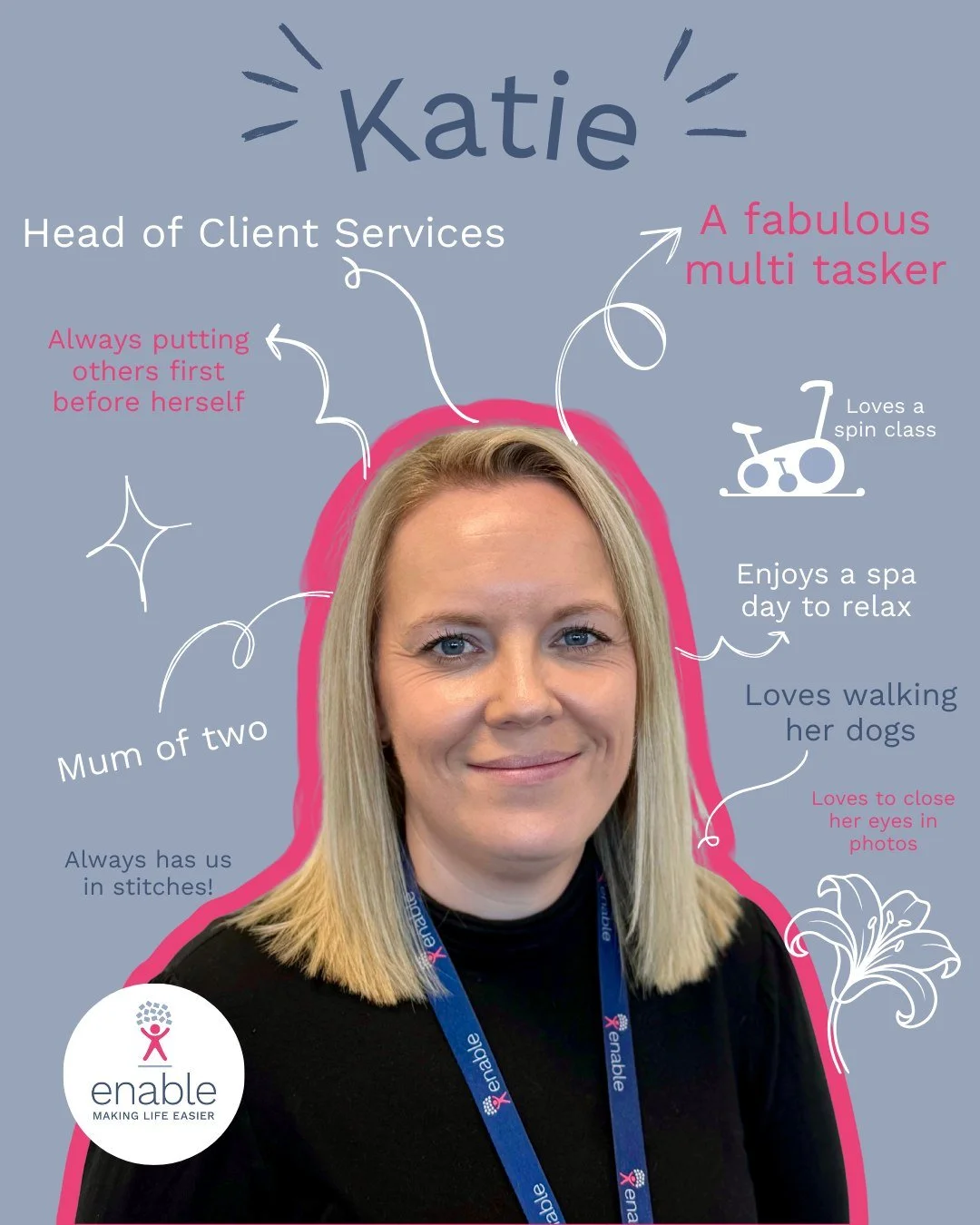 Introducing... Katie! Our Head of Client Services, our multi tasking queen!

You play such a big part of our amazing team, we love working with you!

💞💞💞
