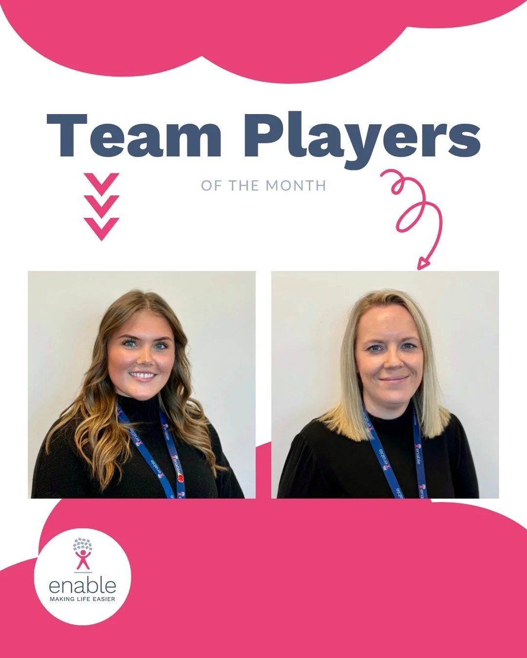 🌟 Team Players of the Month! 🌟

A huge well done to Molly and Katie, who have both gone above and beyond this past month!

💛 Molly has been an absolute star by redrafting all our staff job descriptions, organising everything we needed for a brilli