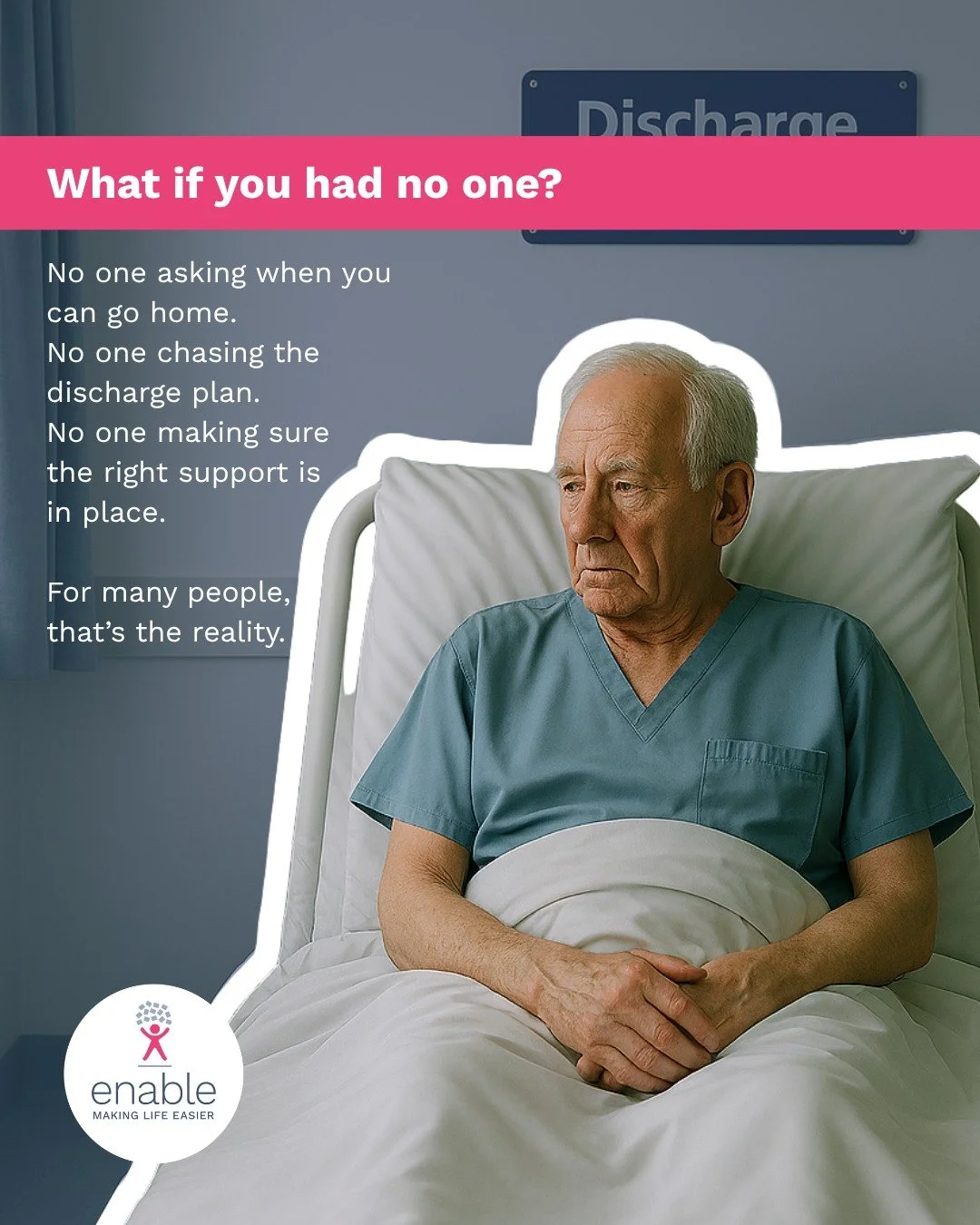 Going home shouldn&rsquo;t be the hardest part of recovery. No one should face it alone.💙

Contact us if you feel we could help:
📞 01243 680 680
📩 info@enableltd.com
🌐 www.enableltd.com