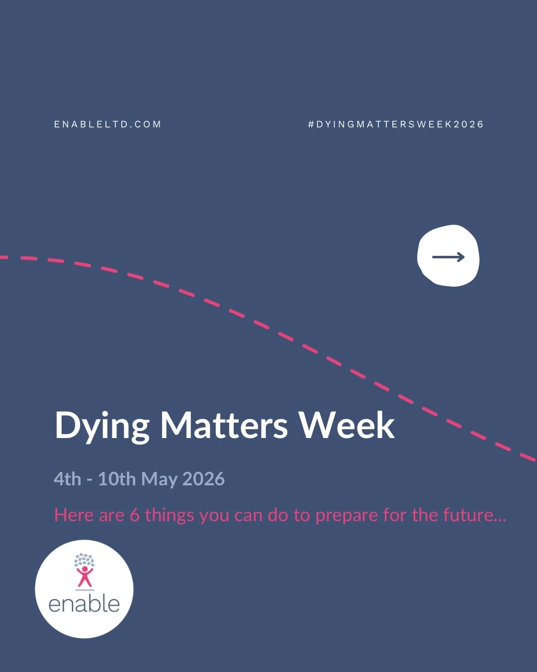 ❕Normalising conversations about death helps us care better for the people we love.

Join us this Dying Matters Week and be part of the conversation. 🗣️ 

#DyingMattersWeek2026 #DyingMatters #EnableandThriveLtd #SupportServices #RestAssured
