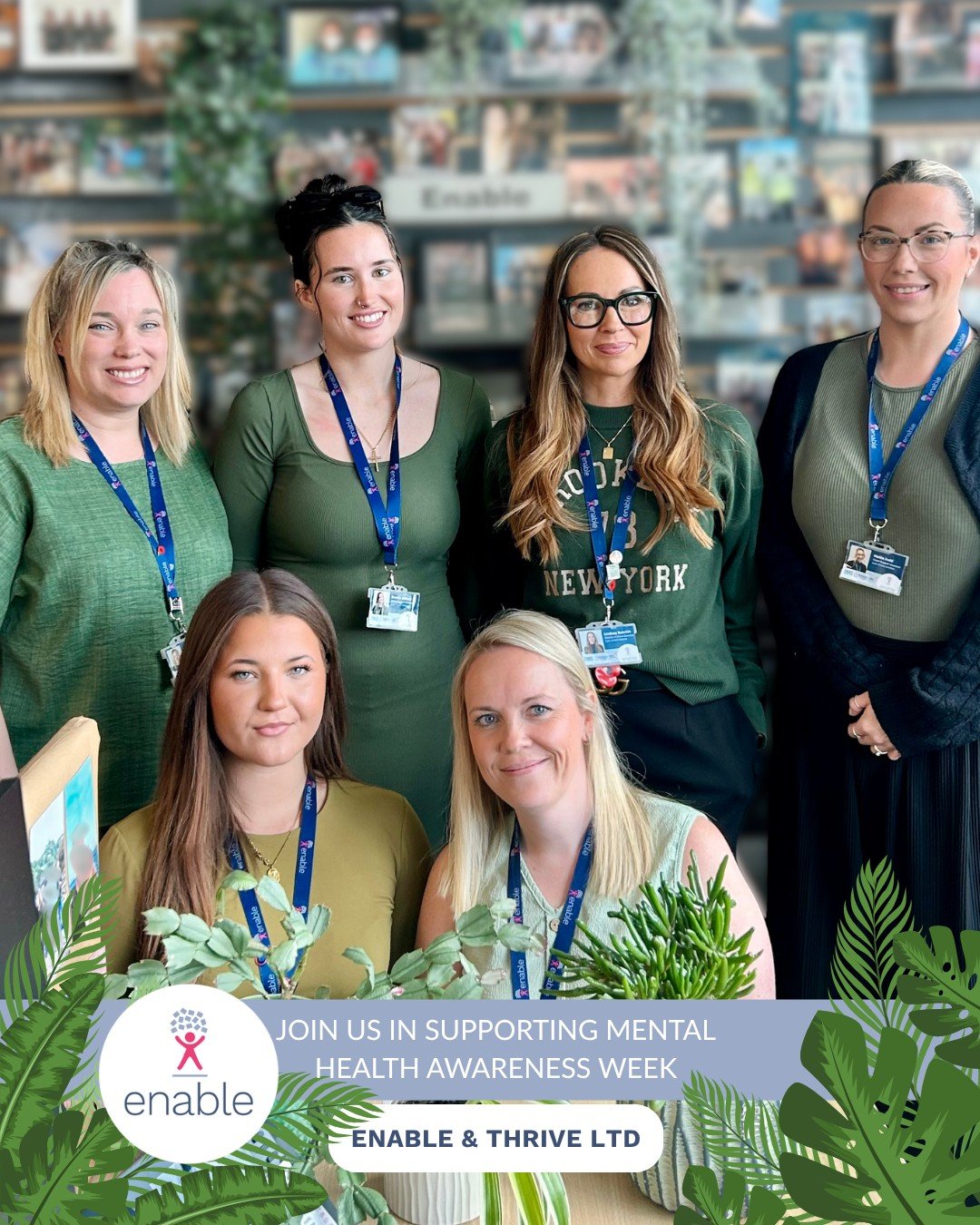 Yesterday our team wore green to mark Mental Health Awareness Week 💚
At Enable &amp; Thrive, we stand in support of everyone affected by mental health challenges. By coming together, raising awareness, and fundraising, we&rsquo;re helping to break t