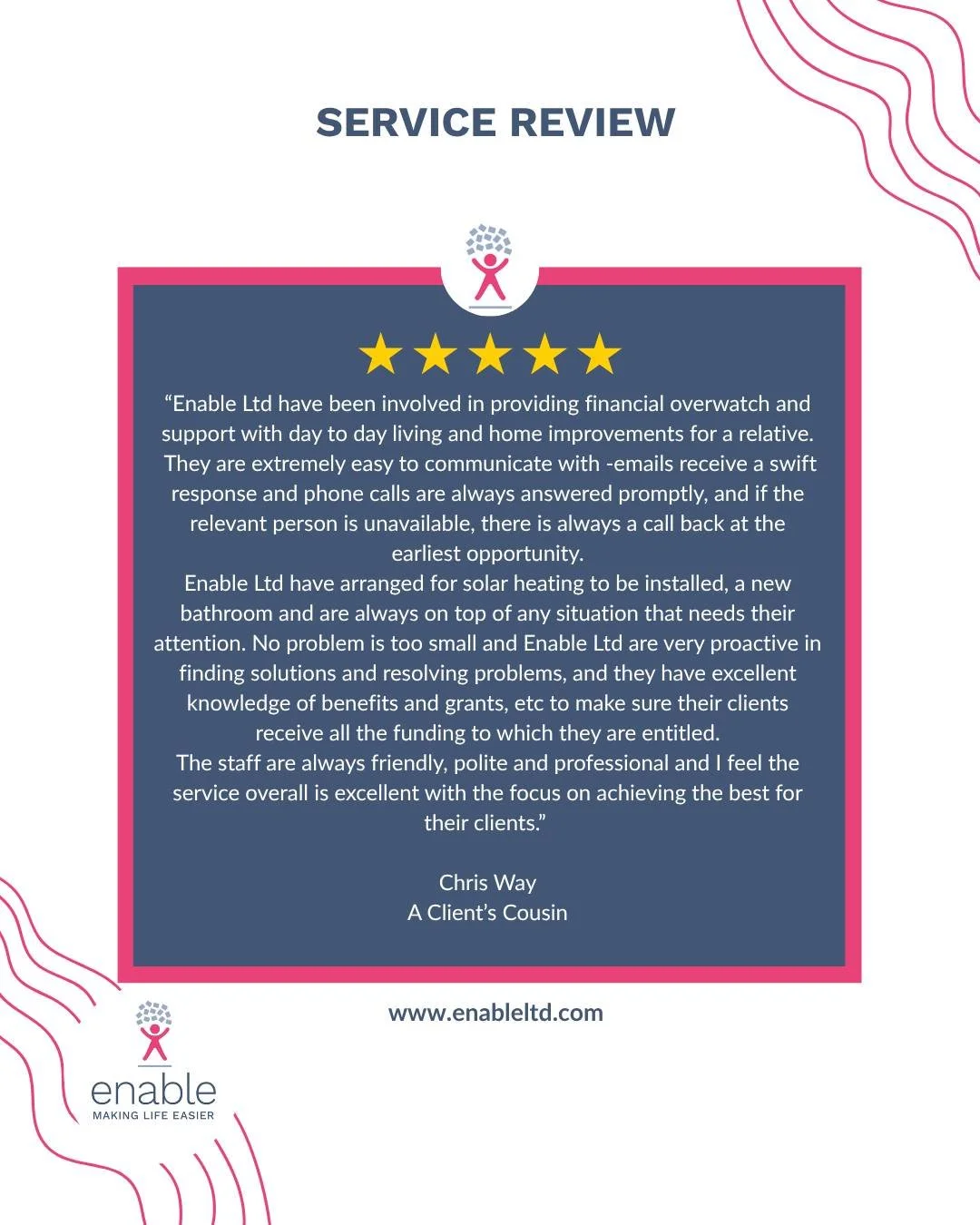 Sometimes life feels overwhelming&hellip; moving into care, managing a loved one&rsquo;s life admin, or planning for later life.
✨That&rsquo;s where we come in.✨
At Enable Ltd, we provide compassionate, professional support through life&rsquo;s most 