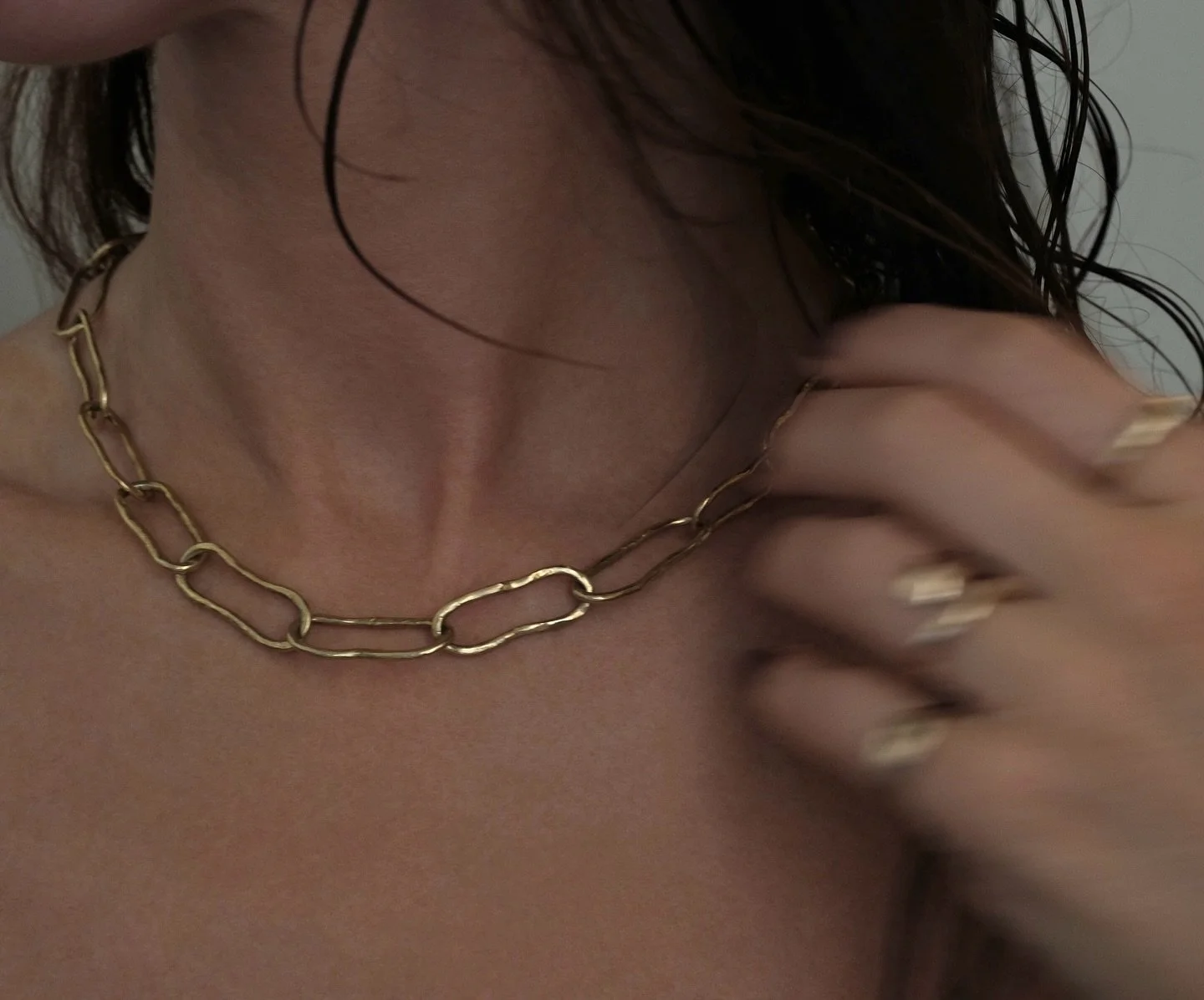 Beaten link necklace - each link hand carved, bent &amp; beaten into its unique organic shapes.

Now available in Made to Order collection