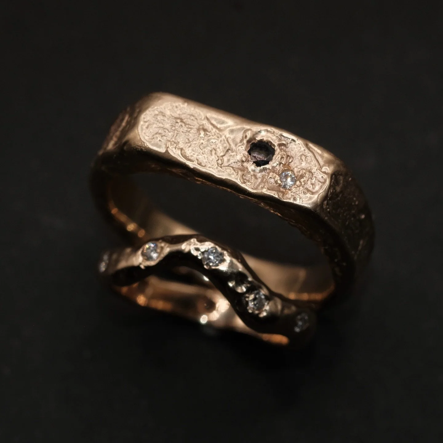 These two very special rings have been on my mind for over 8 months - ever since collecting my wonderful client&rsquo;s diamonds from the UK back in April this year. 

I&rsquo;m SO excited to finally be sending them back home - redesigned into two be