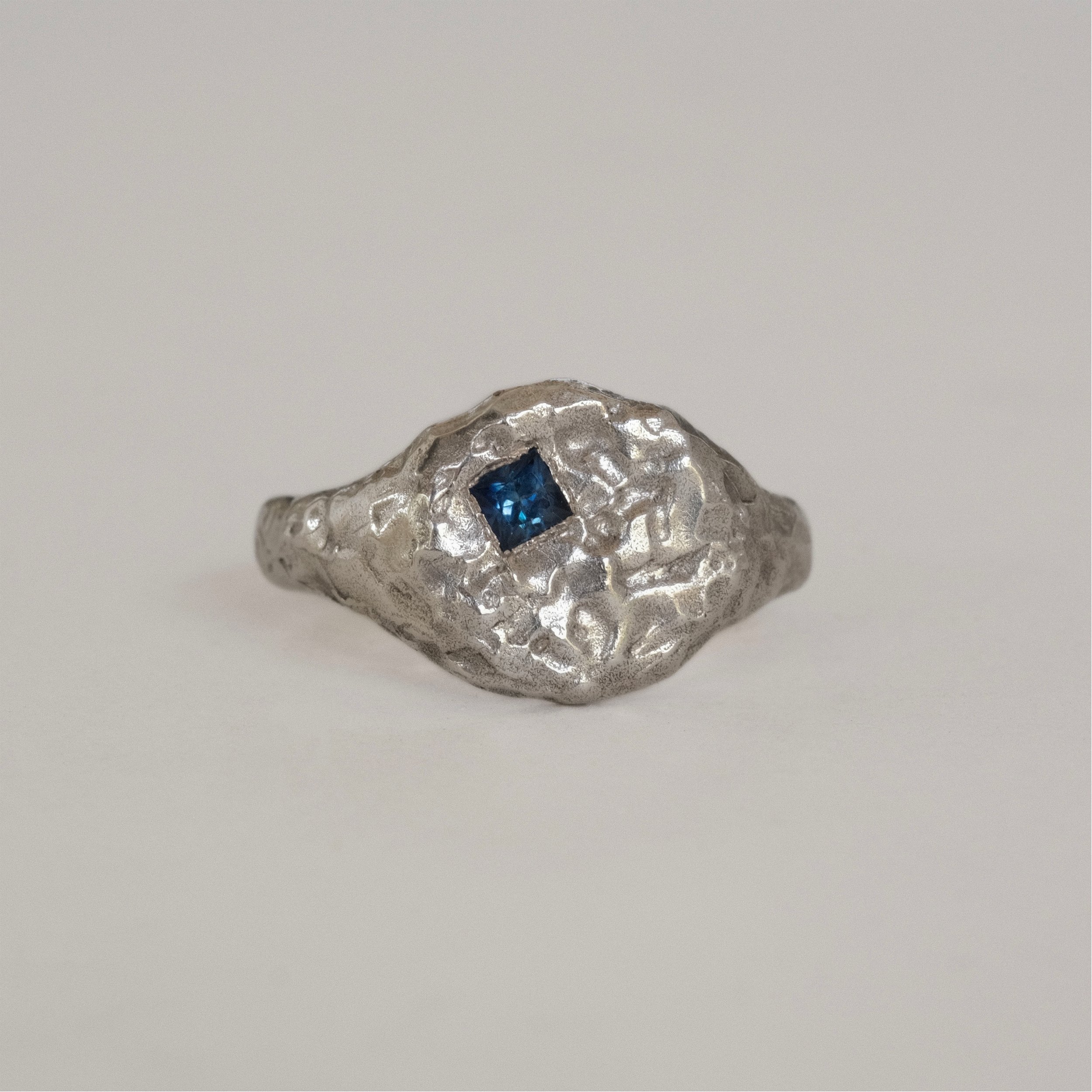 Blue Solitude Ring