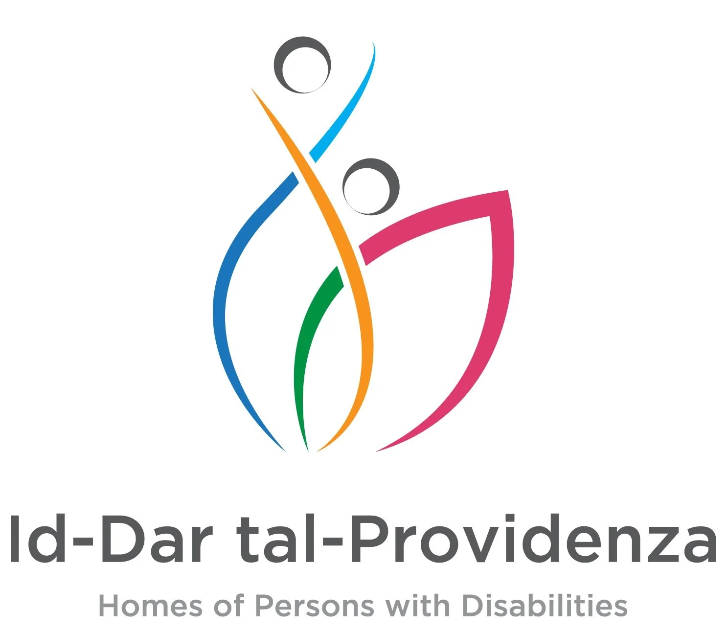 Logo with colorful abstract human figures and the text 'Id-Dar tal-Providenza' and 'Homes of Persons with Disabilities'.
