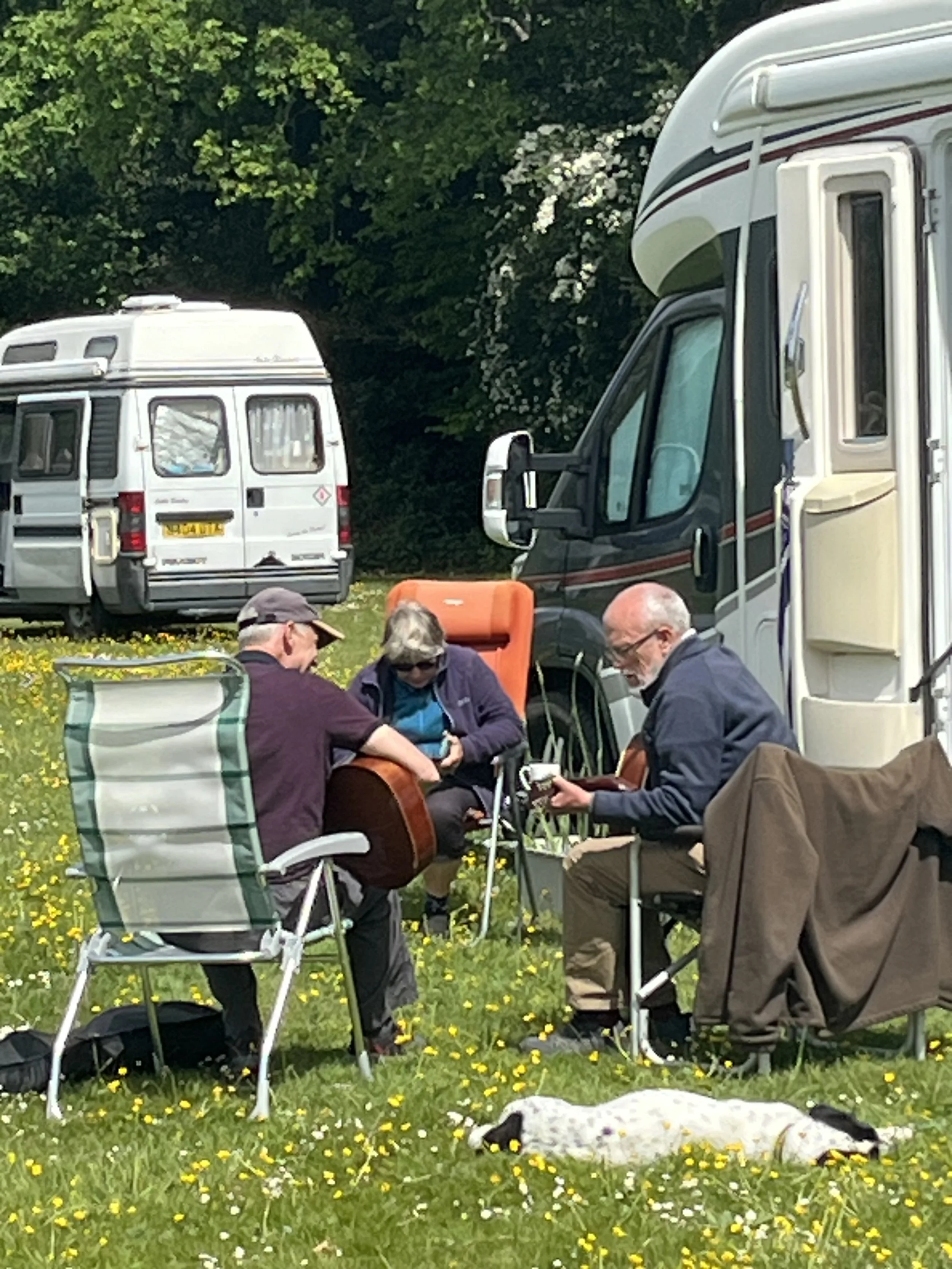 Informal music on the field at Wilhern 2025