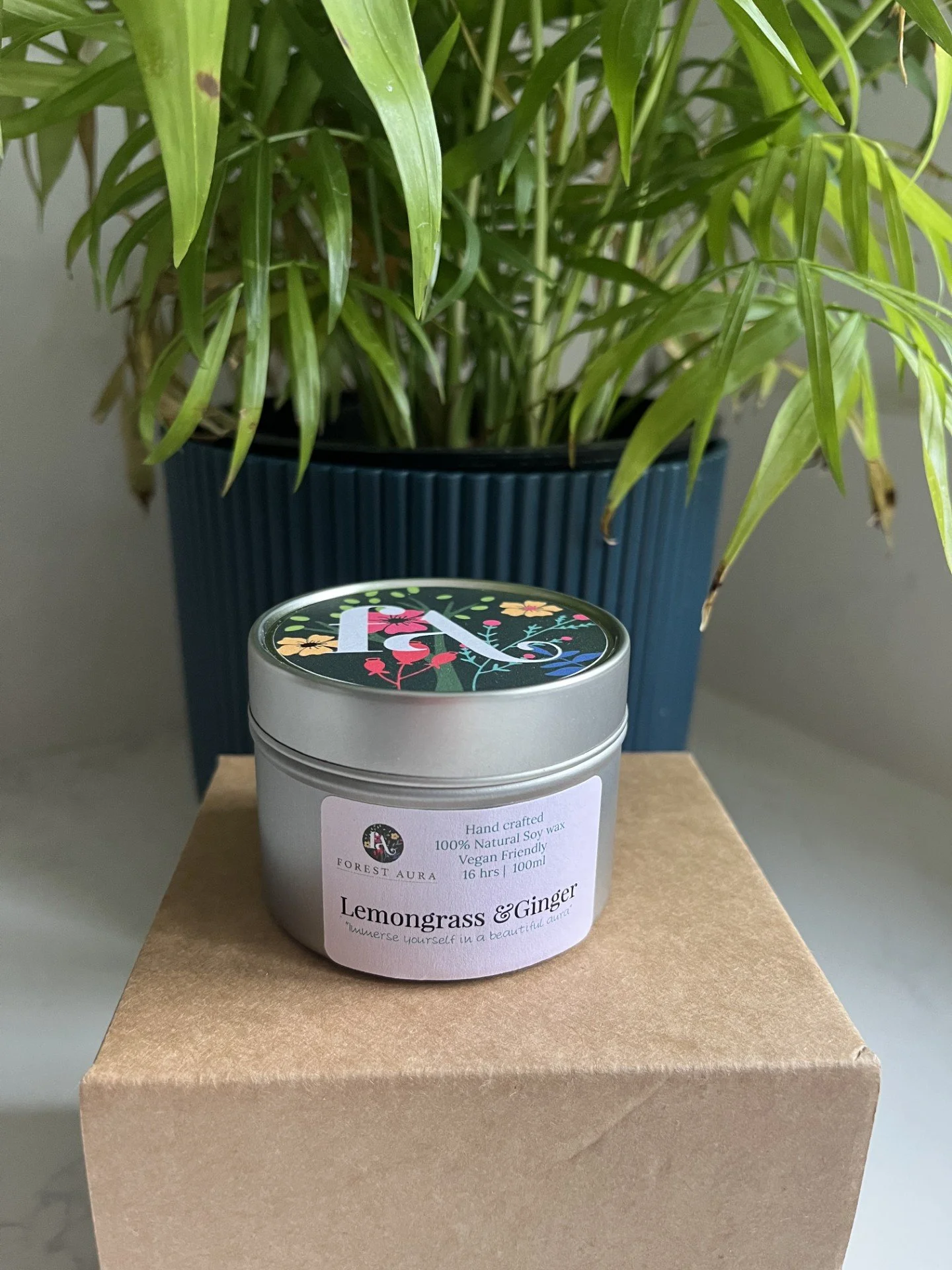 Lemongrass & Ginger Scented Tin Candle