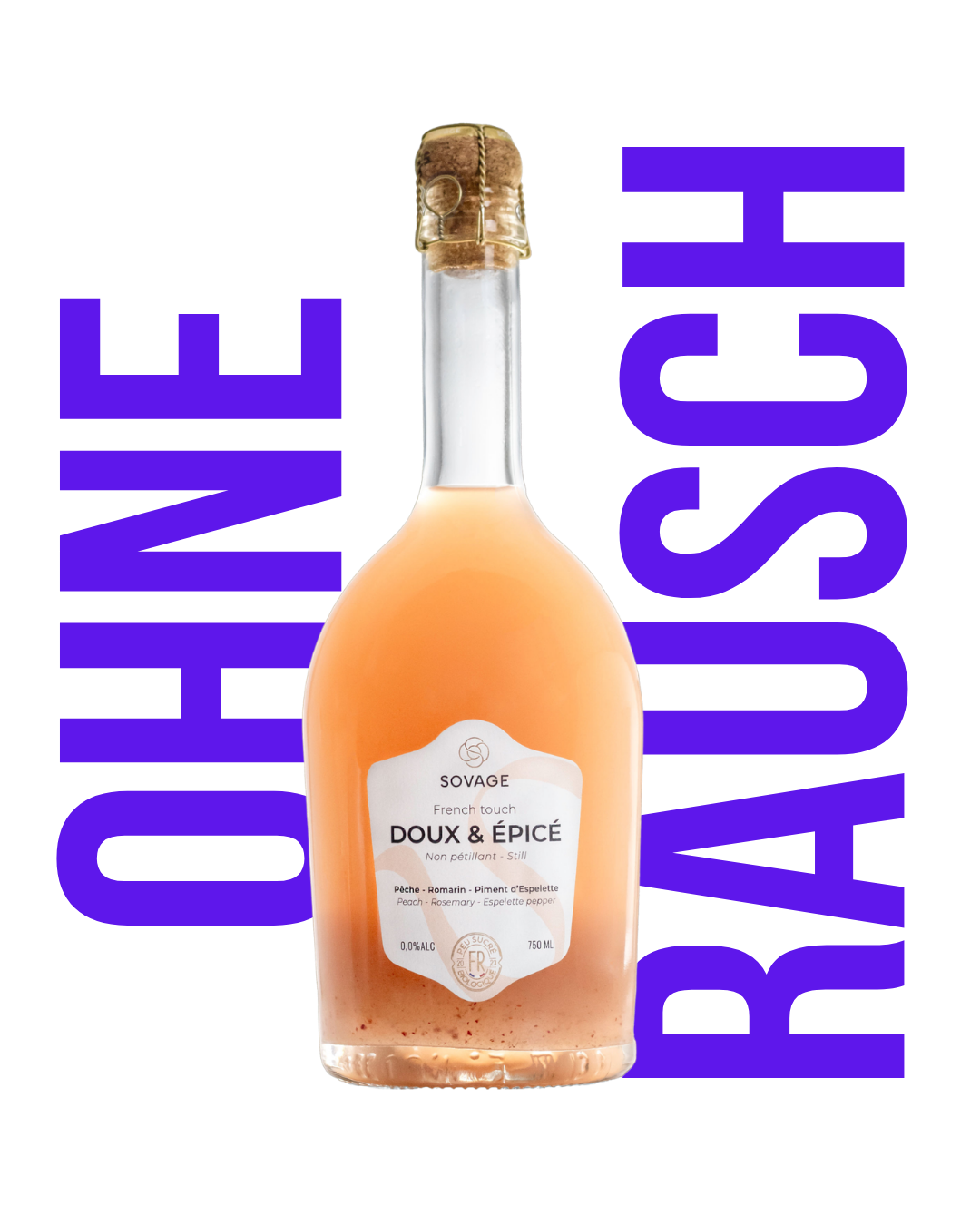 Sovage French Touch Pfirsich, Rosmarin, Pfeffer BIO 💚 - 750ml