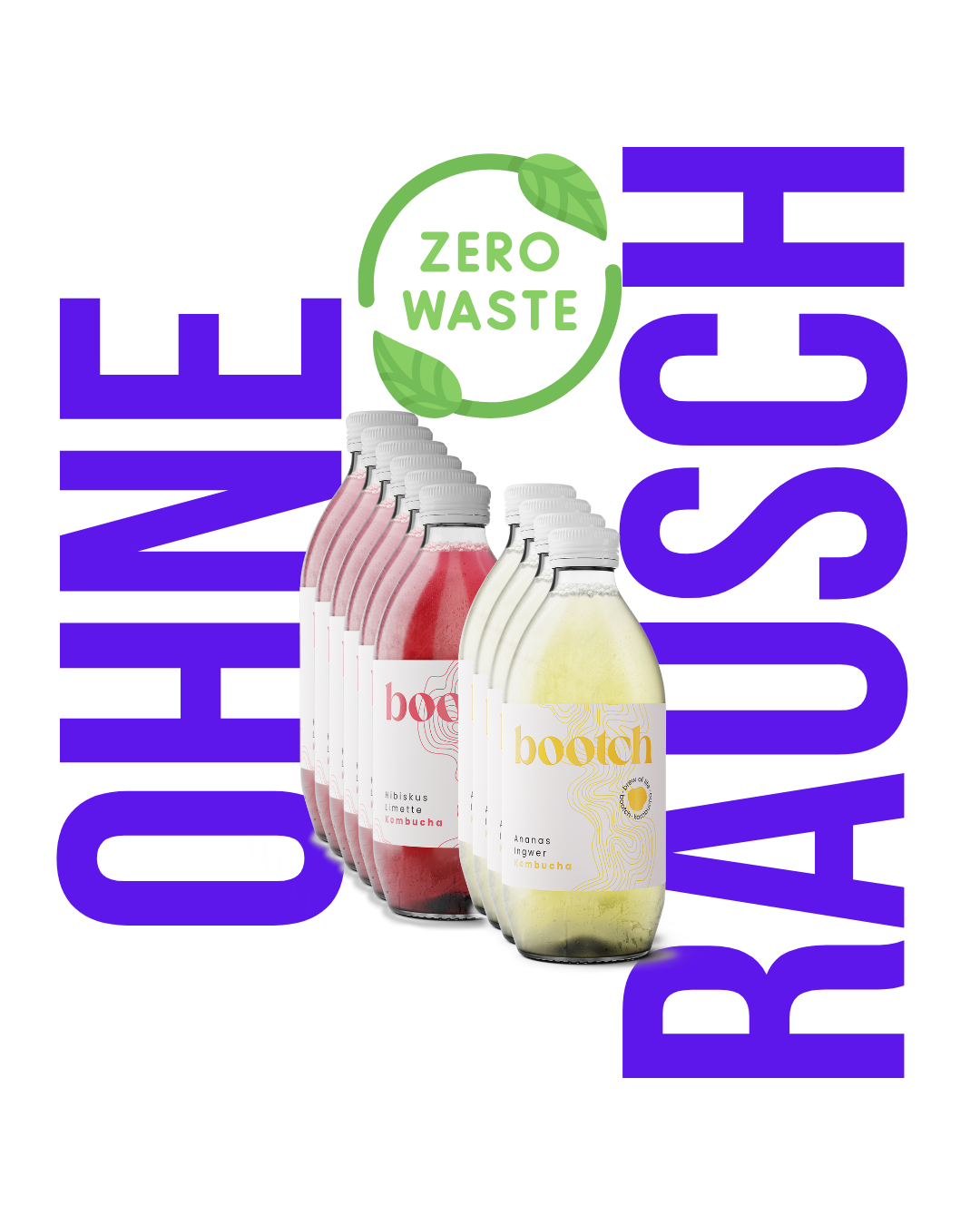 Super ZERO WASTE Bundle: Bootch Kombucha-Duo 10er Bundle