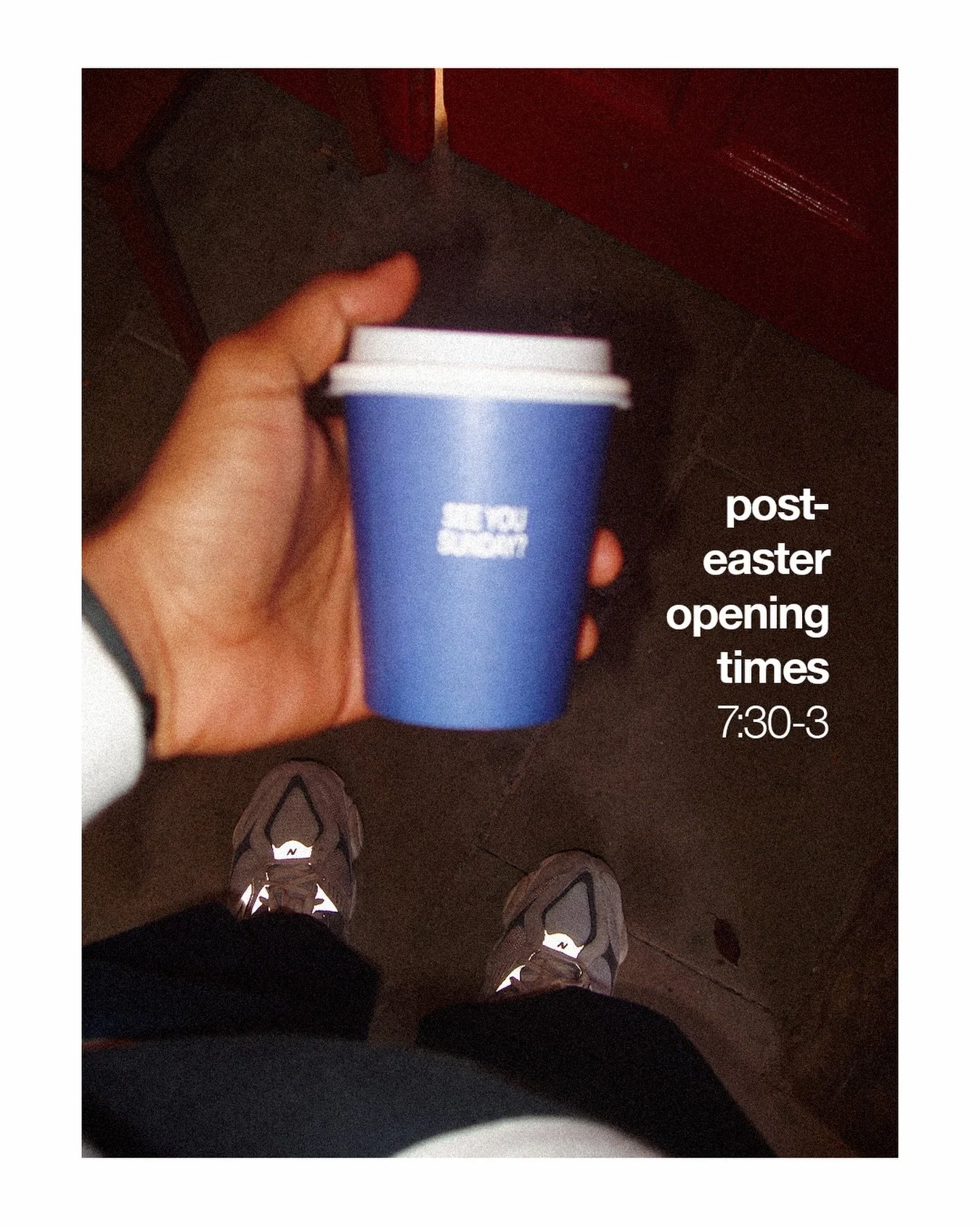 From Mon 6 - Fri 10 April we&rsquo;ll be closing a couple hours early to give the team a bit of down time after what&rsquo;s looking to be a busy Easter period. Back to normal hours from Mon 13 👌