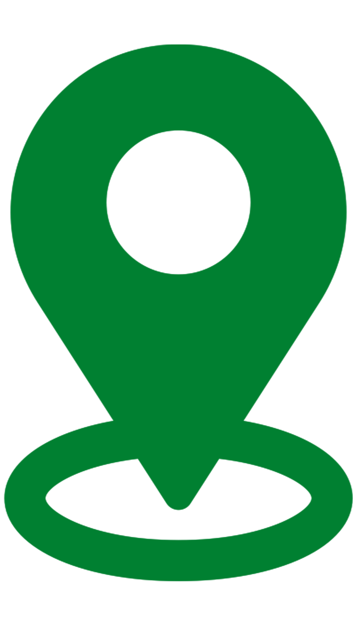 Ícone de marcador de local no estilo Google Maps, em cor verde.