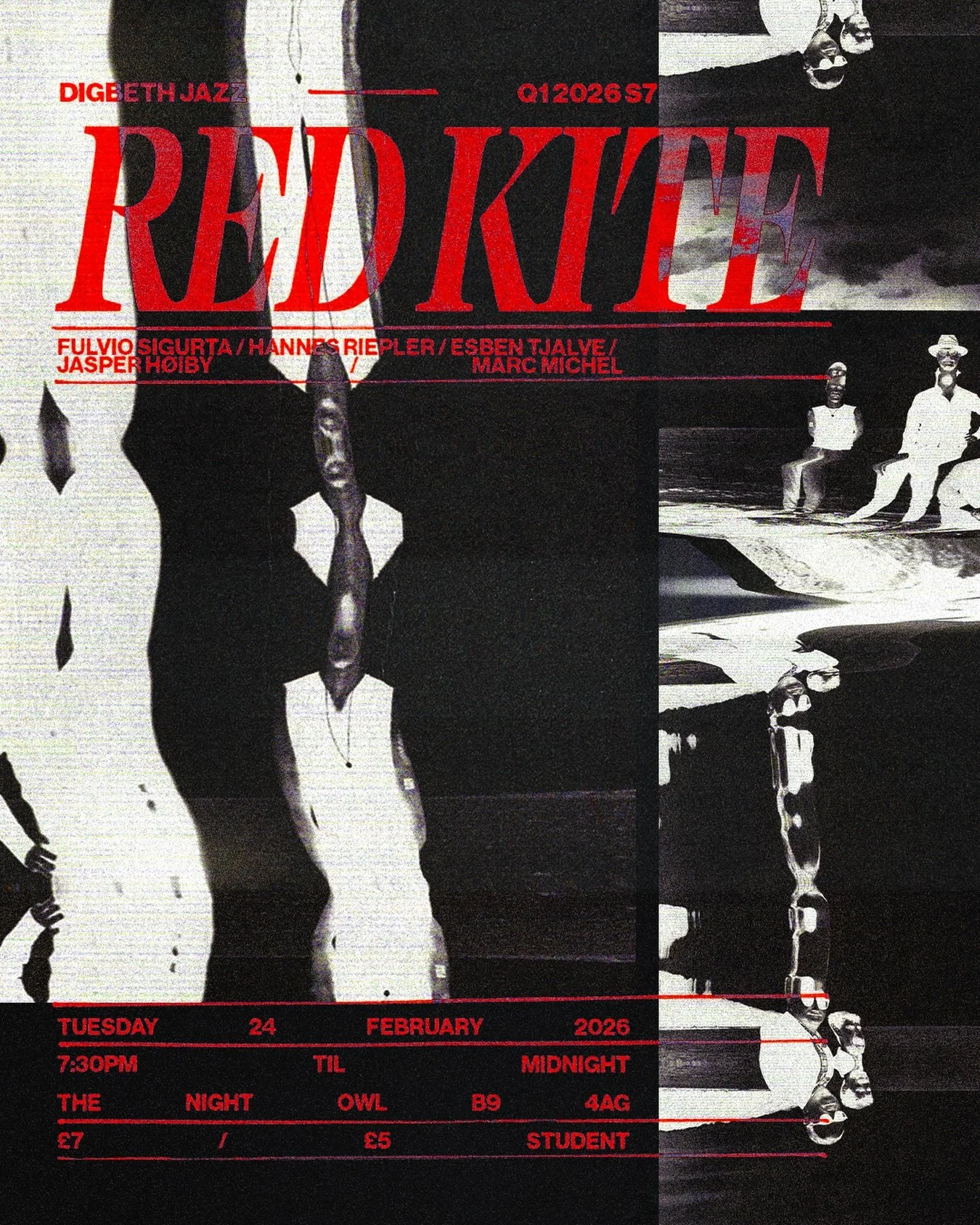 DIGBETH JAZZ Q1 S7 / RED KITE / 24TH FEBRUARY 2026 / THE NIGHT OWL 7:30PM

Red Kite is a pan-European Danish/English and Italian quintet led by pianist Esben
Tjalve. 

&ldquo;A feature of Red Kite is each member&rsquo;s instinct about when to play fr
